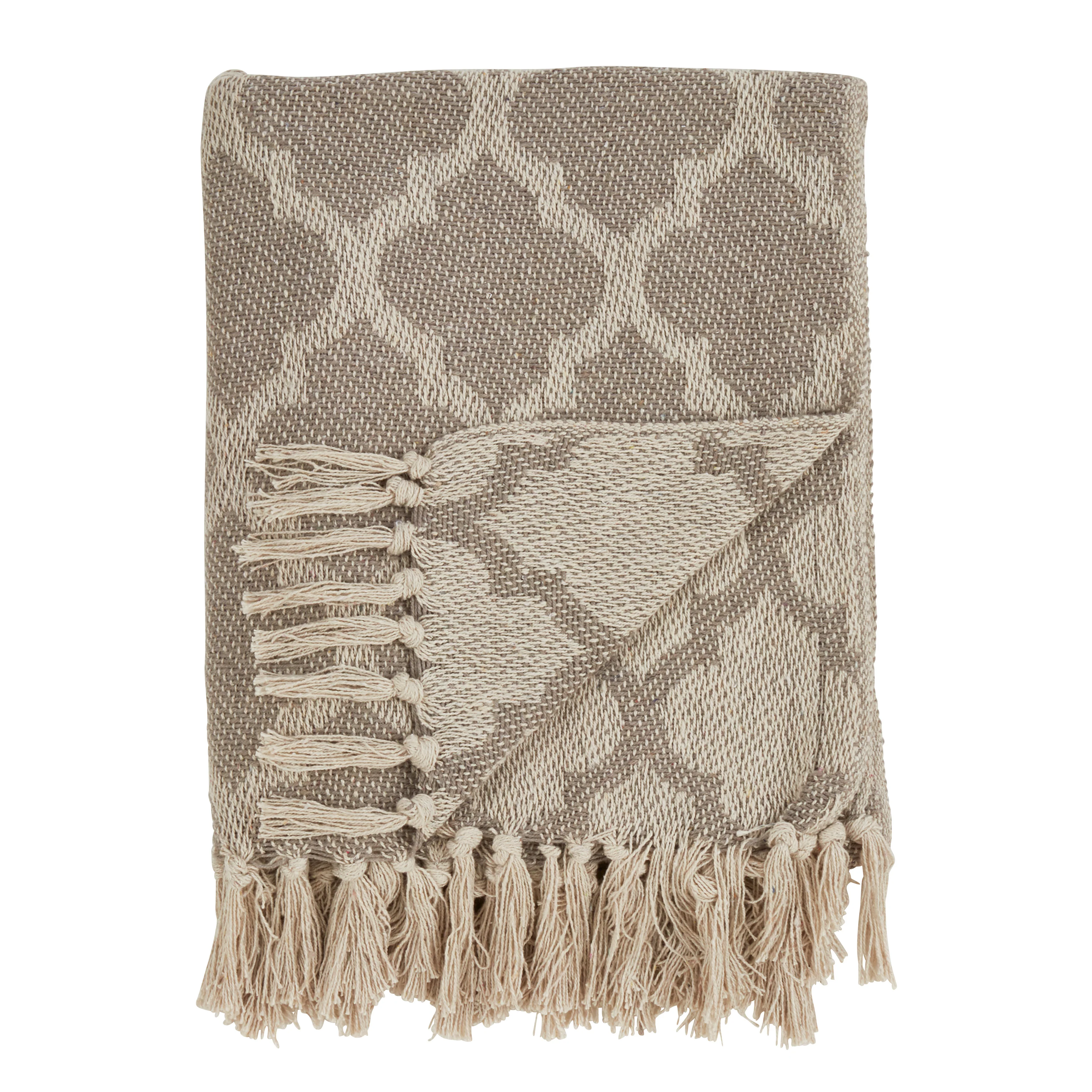 Moroccan Tile Cotton Throw Blanket - Image 2