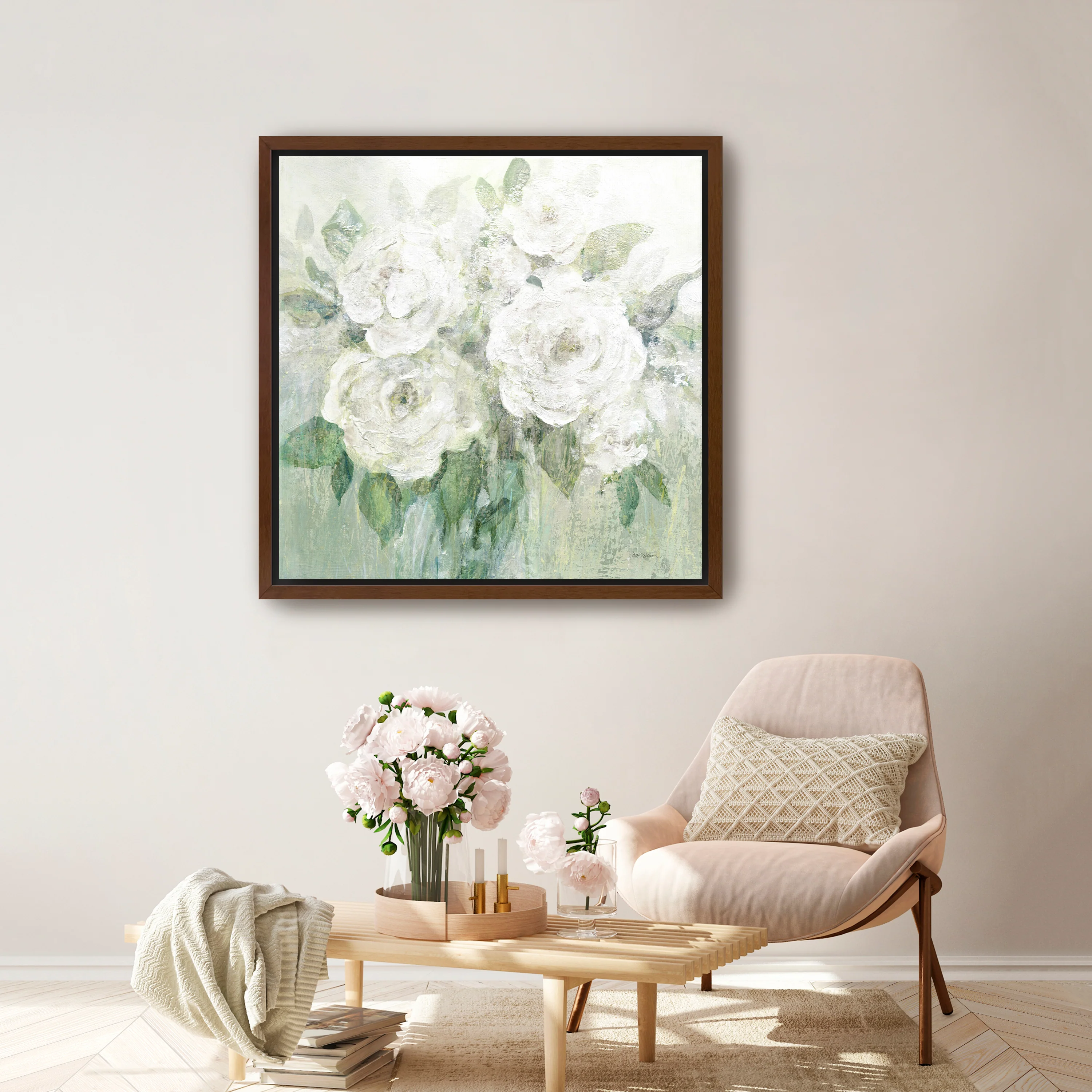 Muted White Blooms I Canvas Giclee - Image 6
