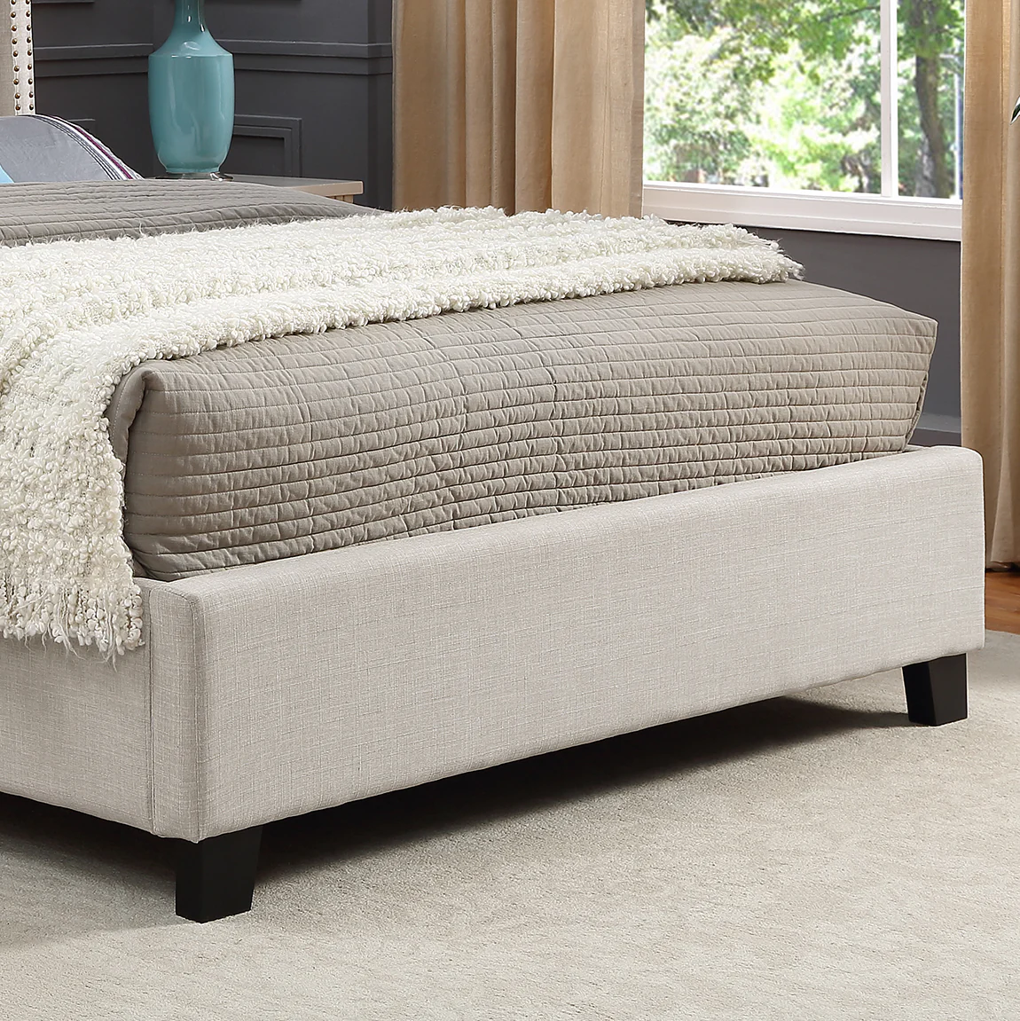 Nantarre Fabric Button Tufted Wingback Upholstered Bed - Image 8
