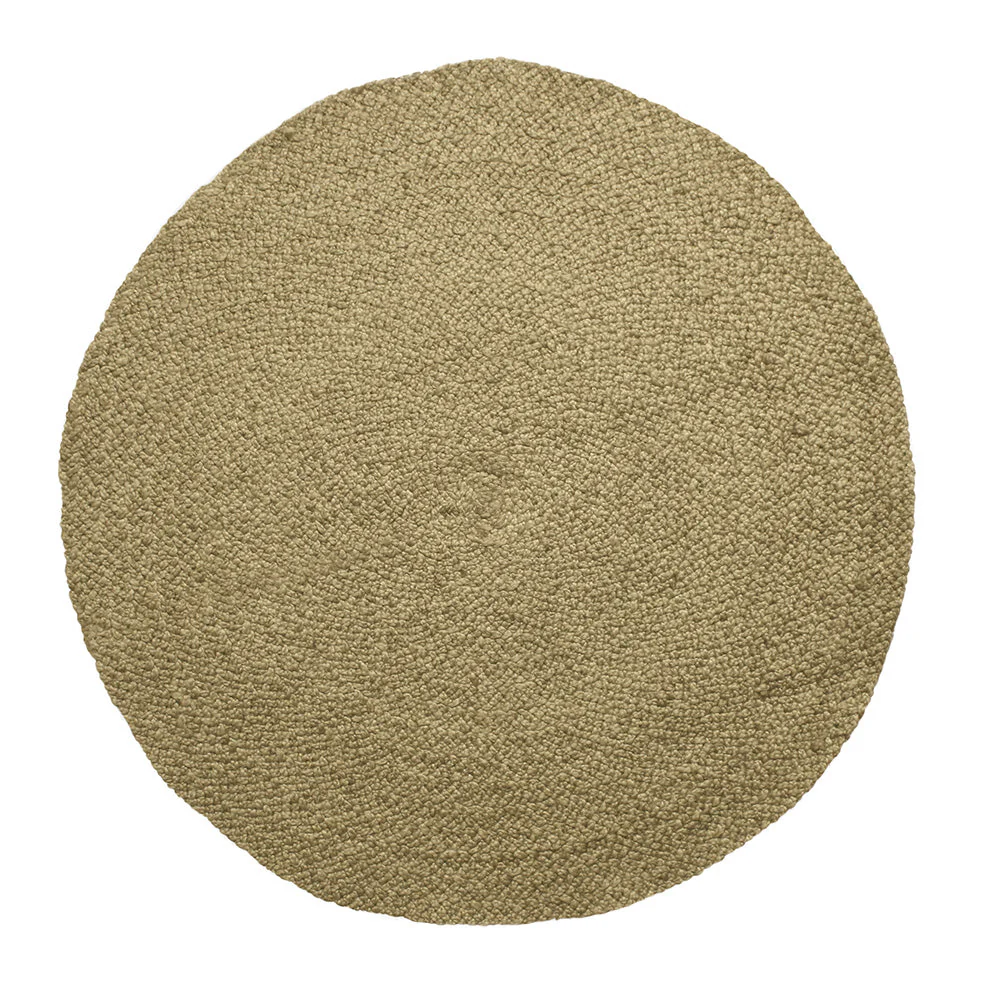 Handcrafted Round Braided Jute Rug in Natural, 5 ft