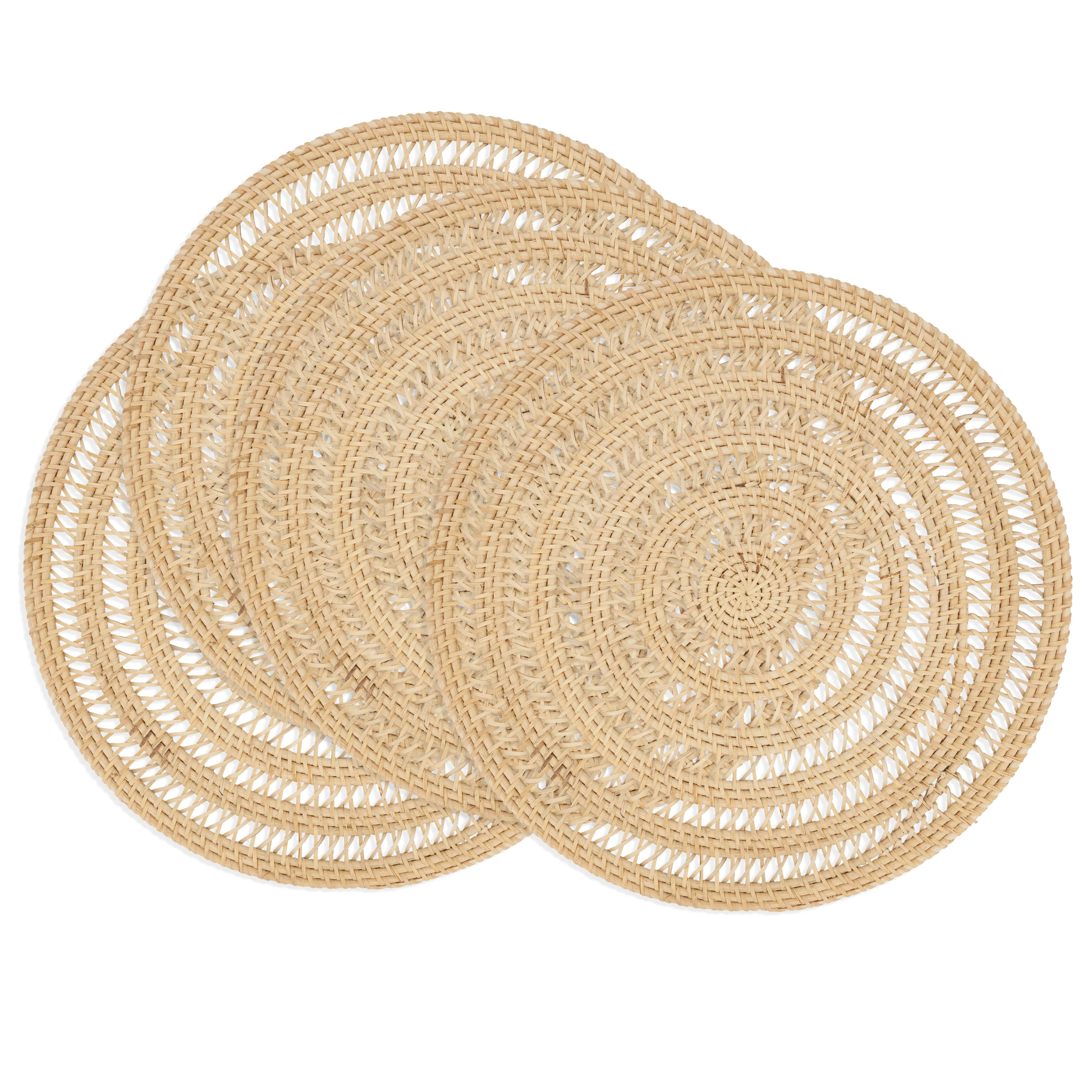Natural Weave Rattan Placemat, Set of 4 - Image 4