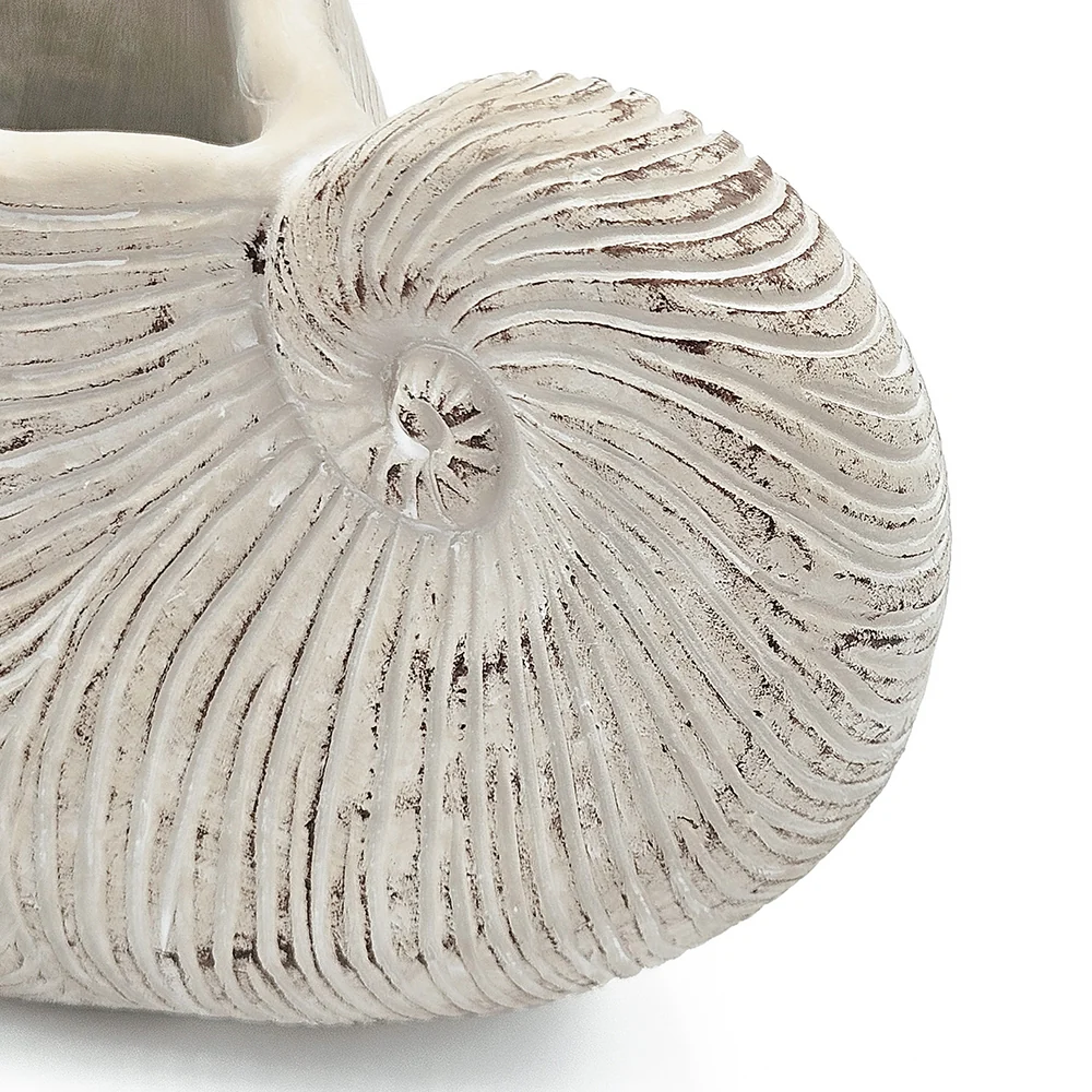 Nautilus Shell Planter with Textured Finish - Image 8