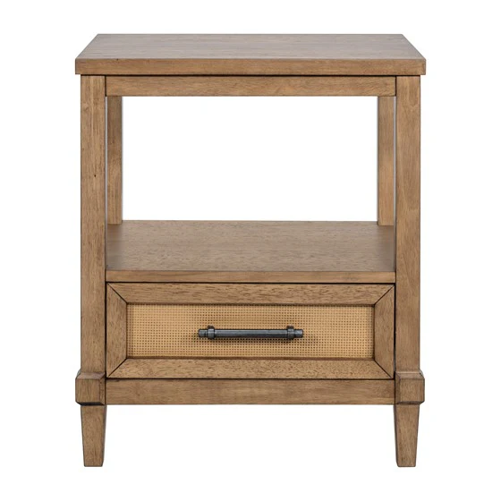 Nightstand with Bottom Drawer and Open Shelf - Image 4