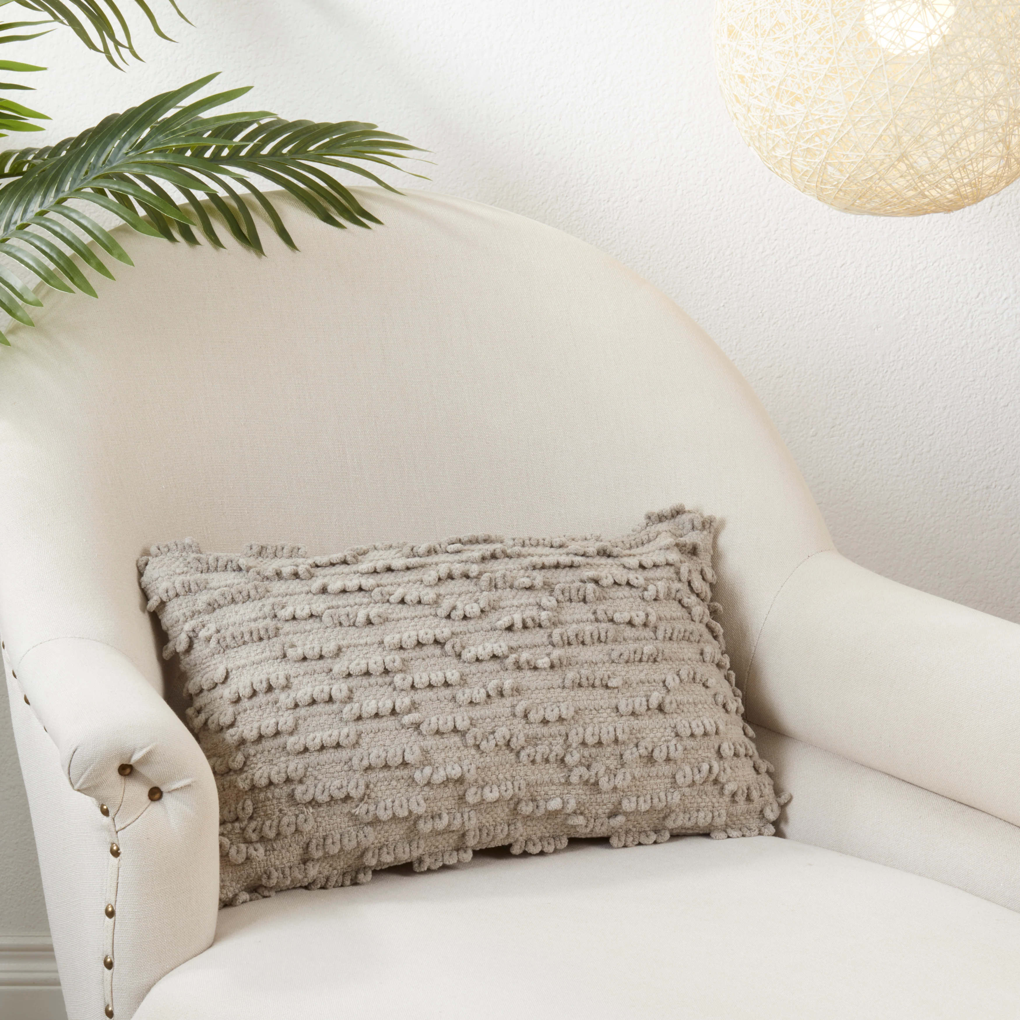 Nubby Design Down Filled Throw Pillow - Image 18