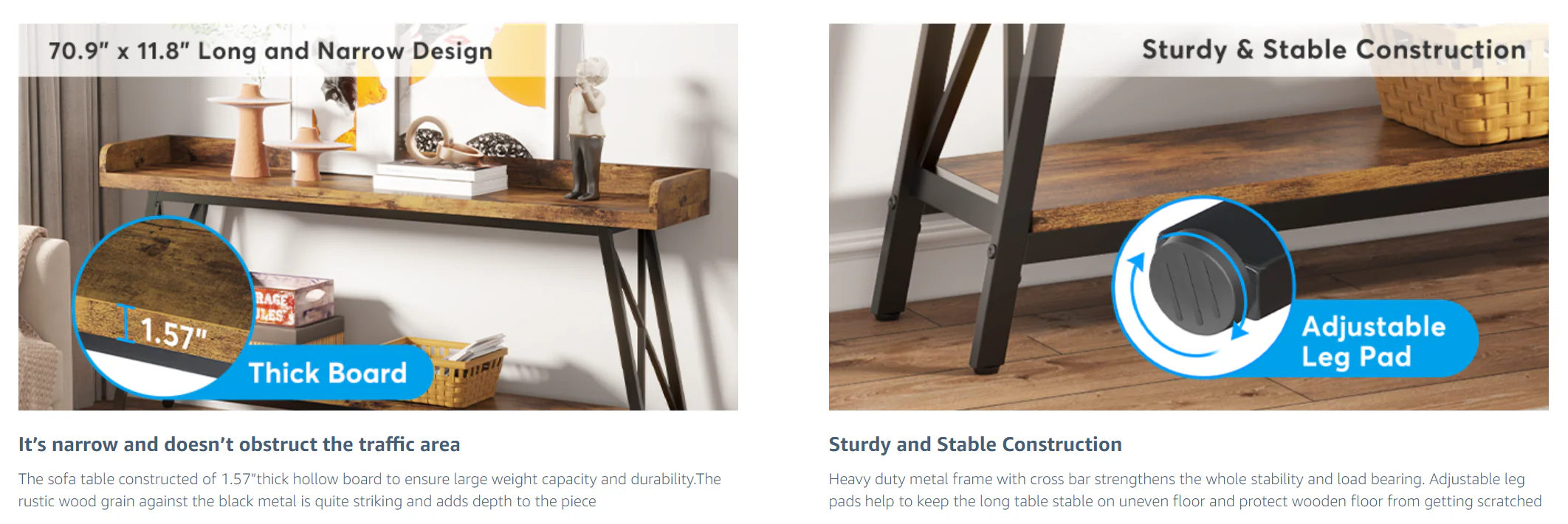 Oakridge Industrial Console Table - Image 22