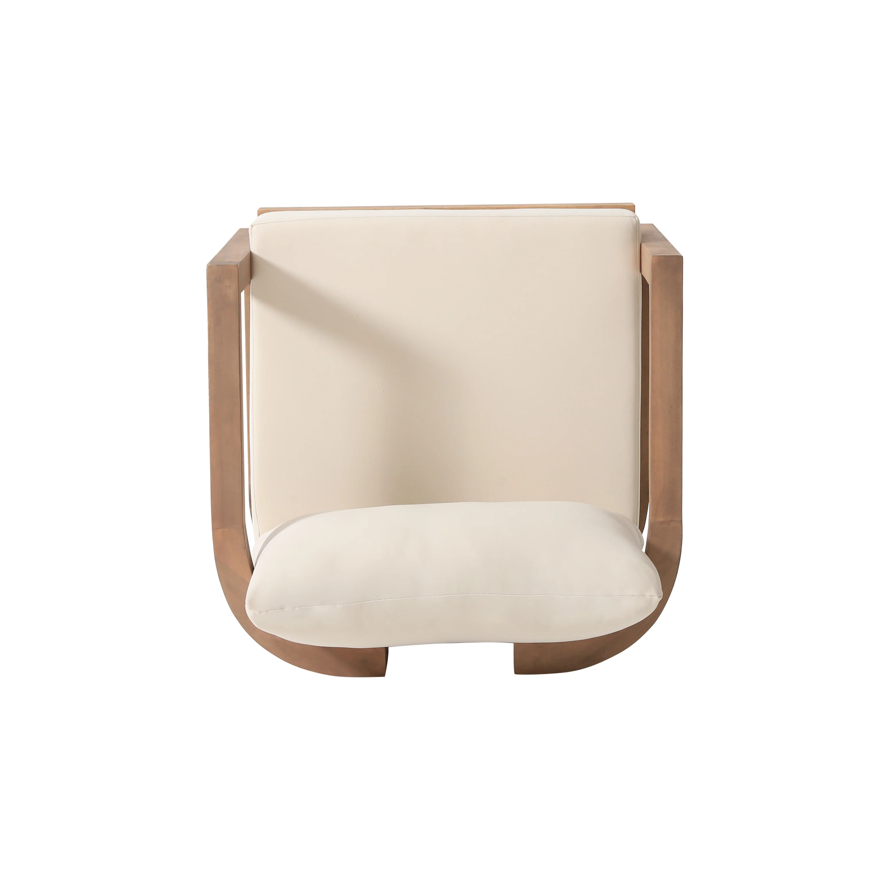 Outdoor Acacia Wood Club Chair with Padded Seat and Back Cushions, Set of 2 - Image 8