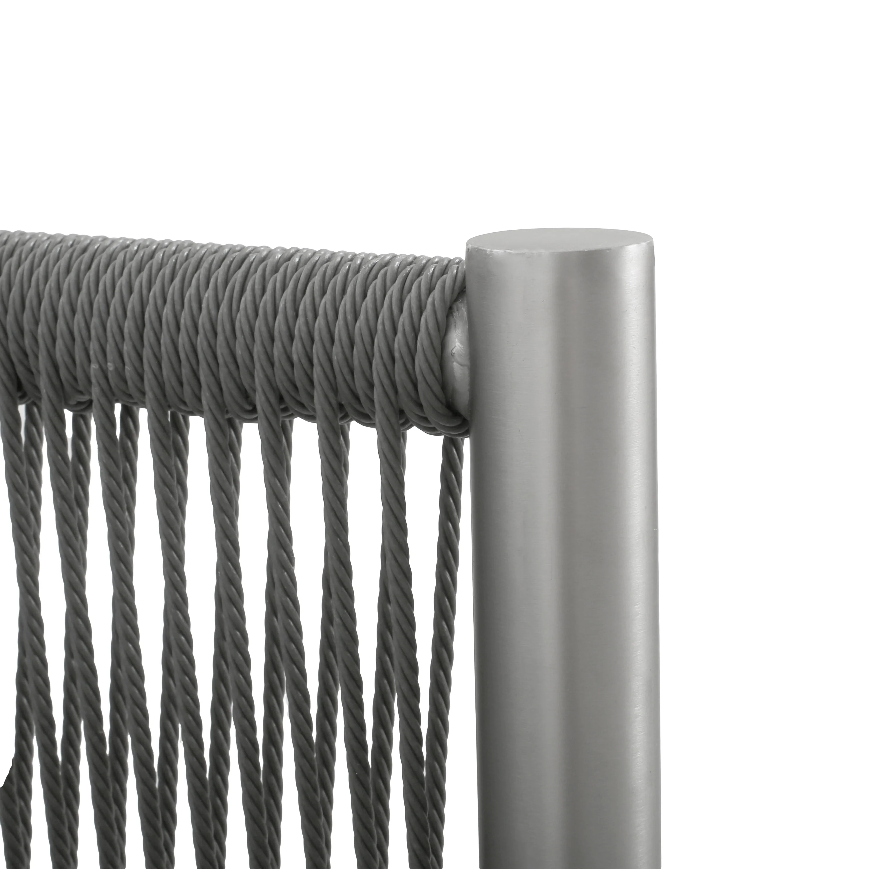 Outdoor Club Chair with Braided Rope Design and Aluminum Frame - Image 7