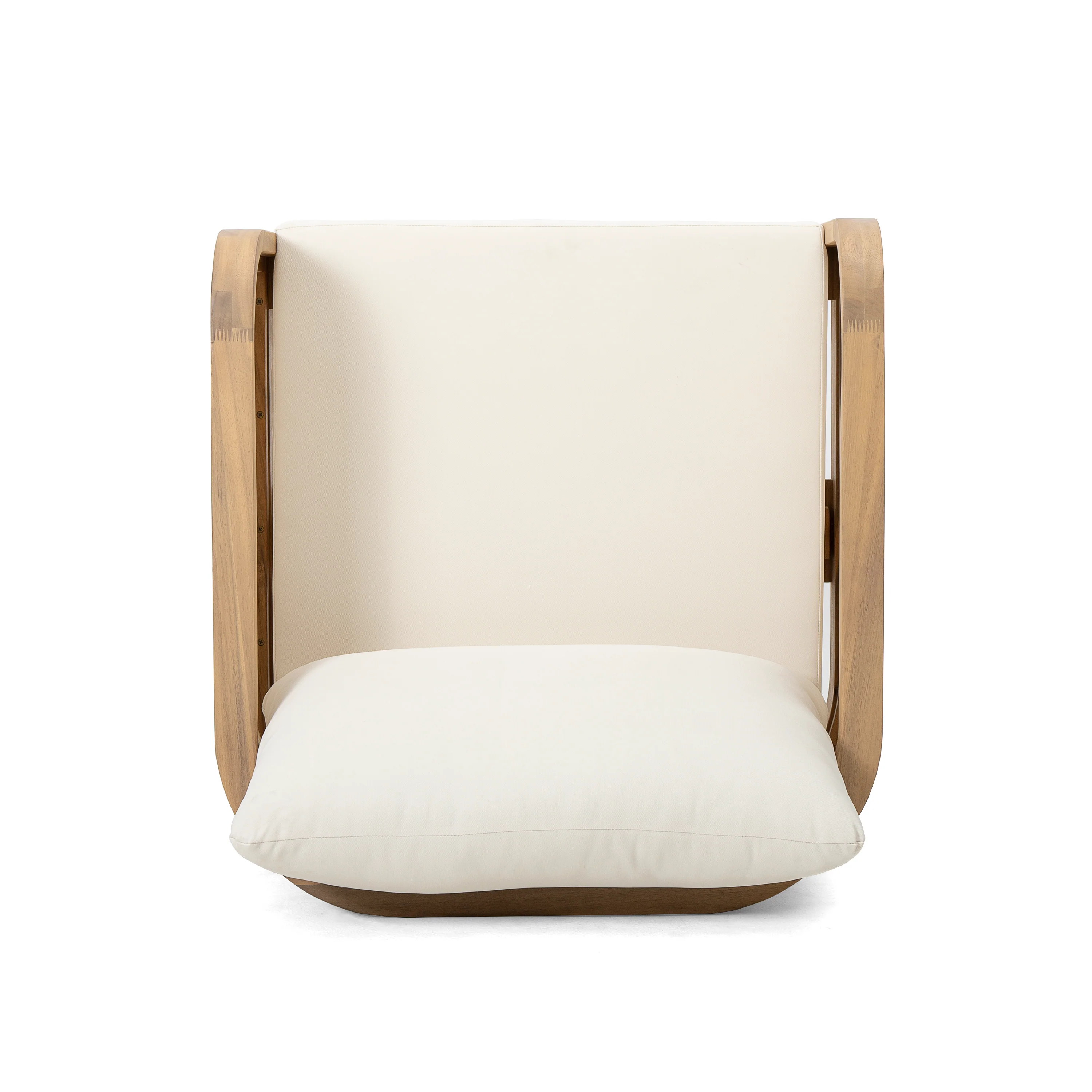 Outdoor Club Chair with Semi-Circular Backrest and Curved Arms - Image 6