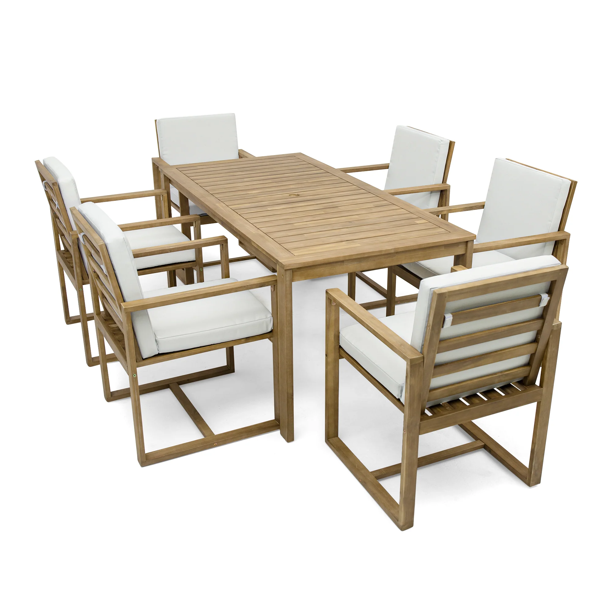 Outdoor Dining Set with Cushions - Image 42