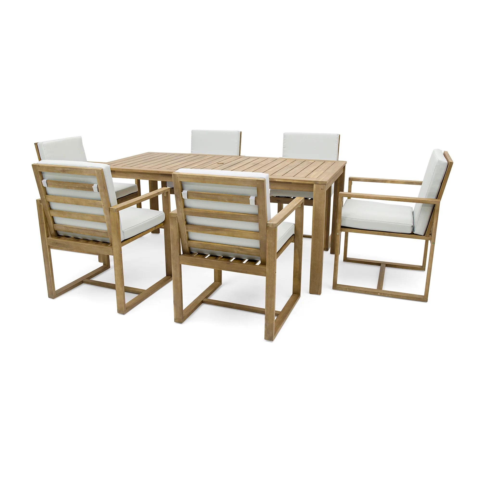 Outdoor Dining Set with Cushions - Image 44