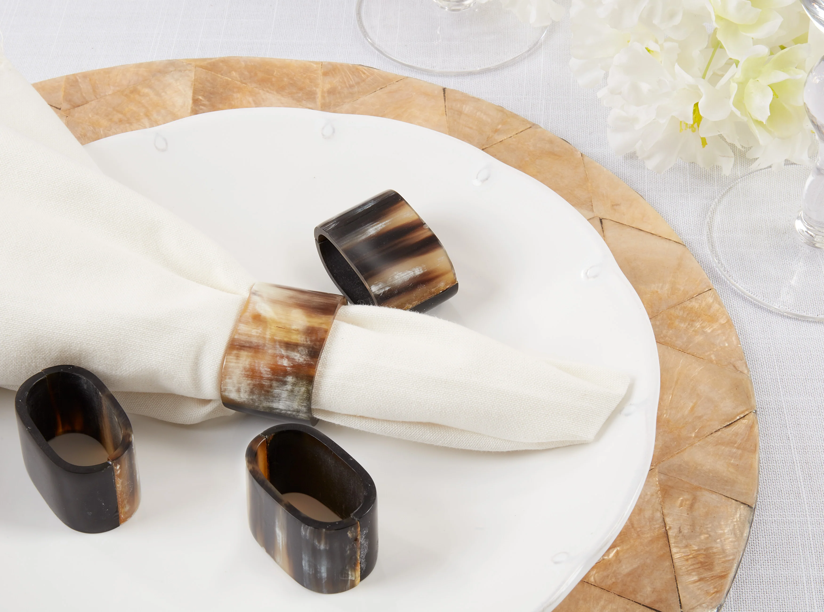Oval Horn Napkin Ring, Set of 4 - Image 4
