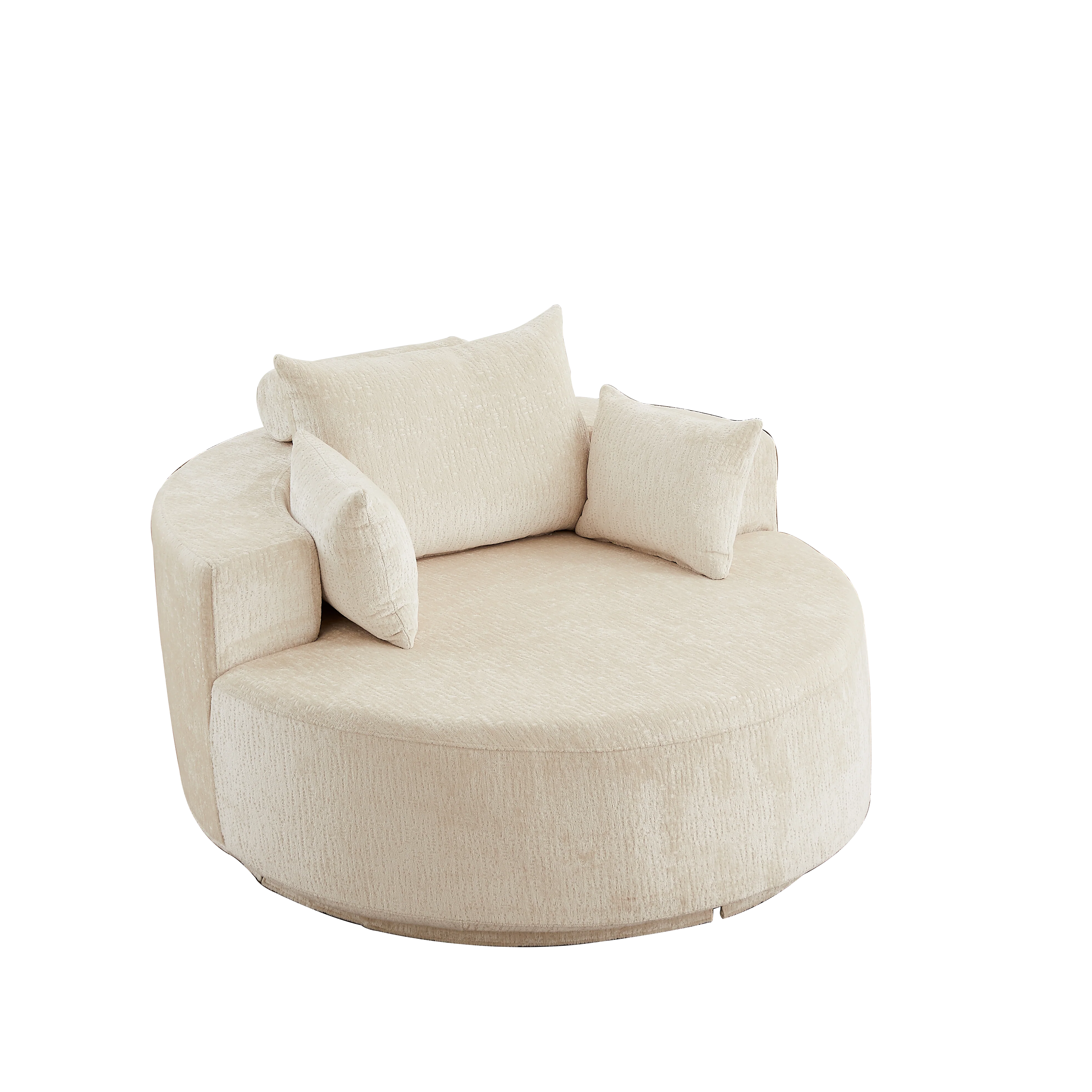 Oversized Chenille Swivel Lounge Chair - Image 22