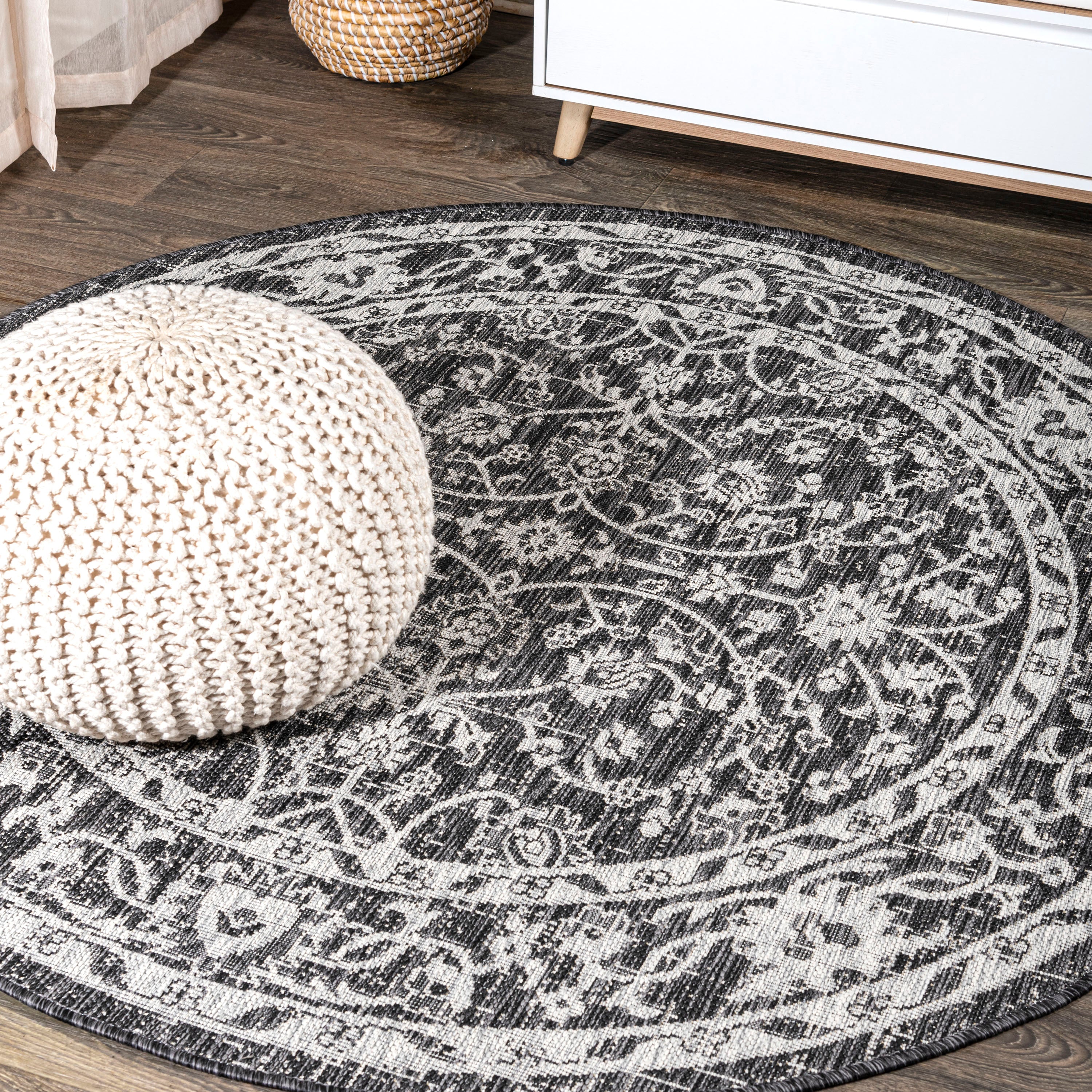 Palazzo Vine and Border Textured Weave Indoor/Outdoor Area Rug - Image 12