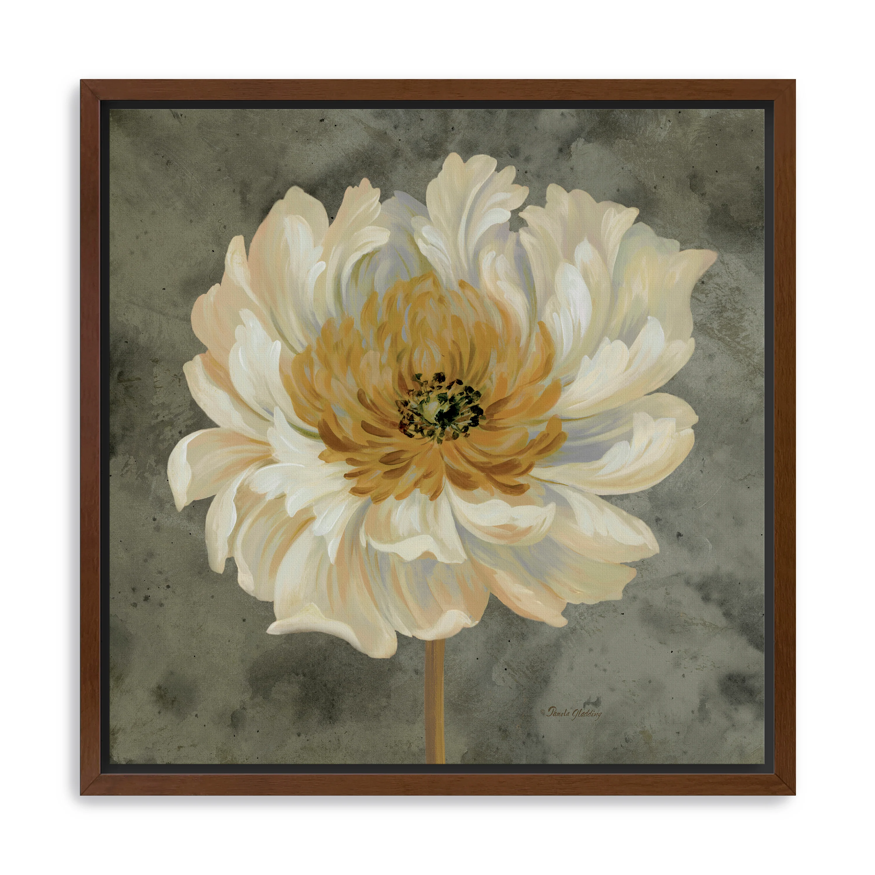 Pearl Grey Floral Study II Canvas Giclee - Image 4