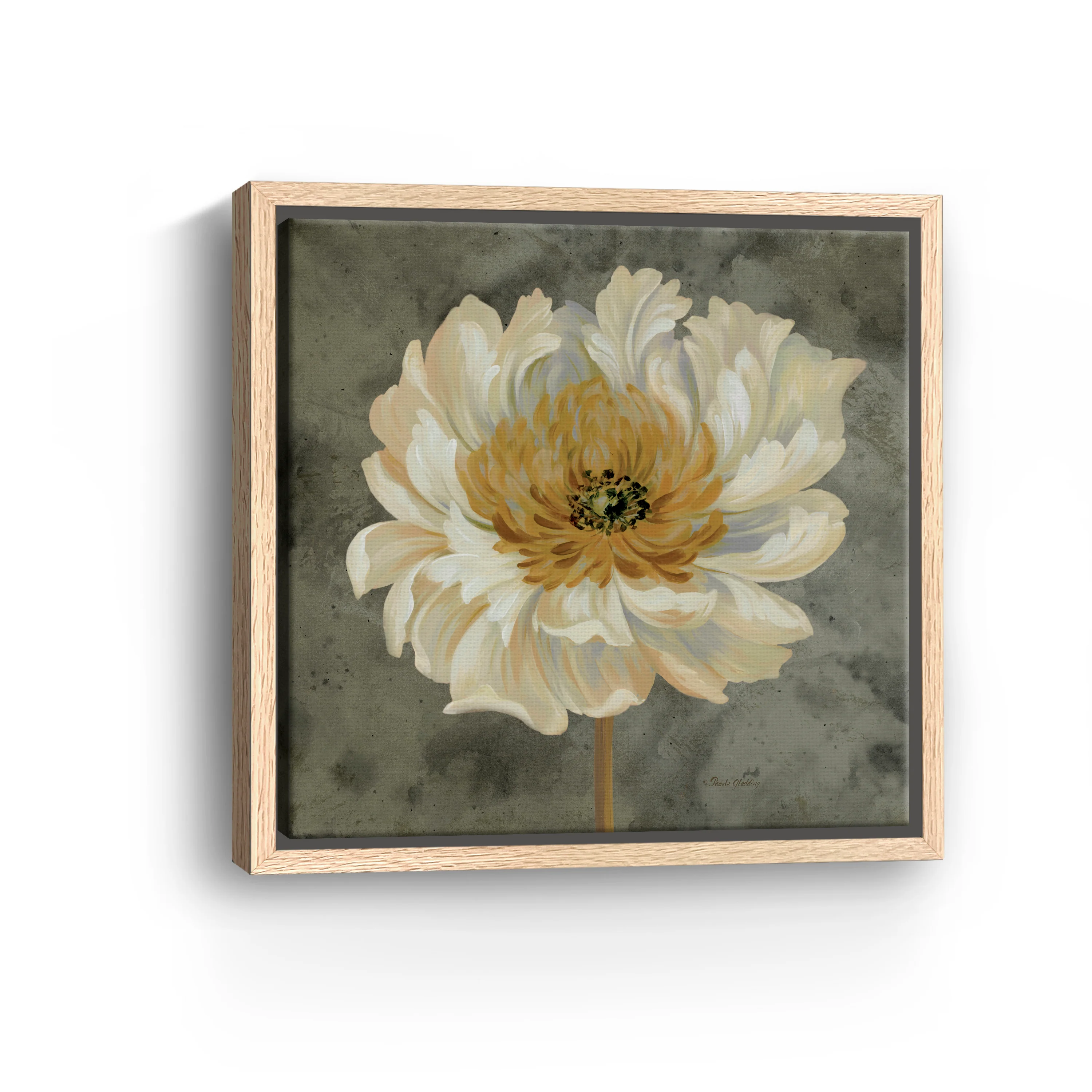 Pearl Grey Floral Study II Canvas Giclee - Image 9