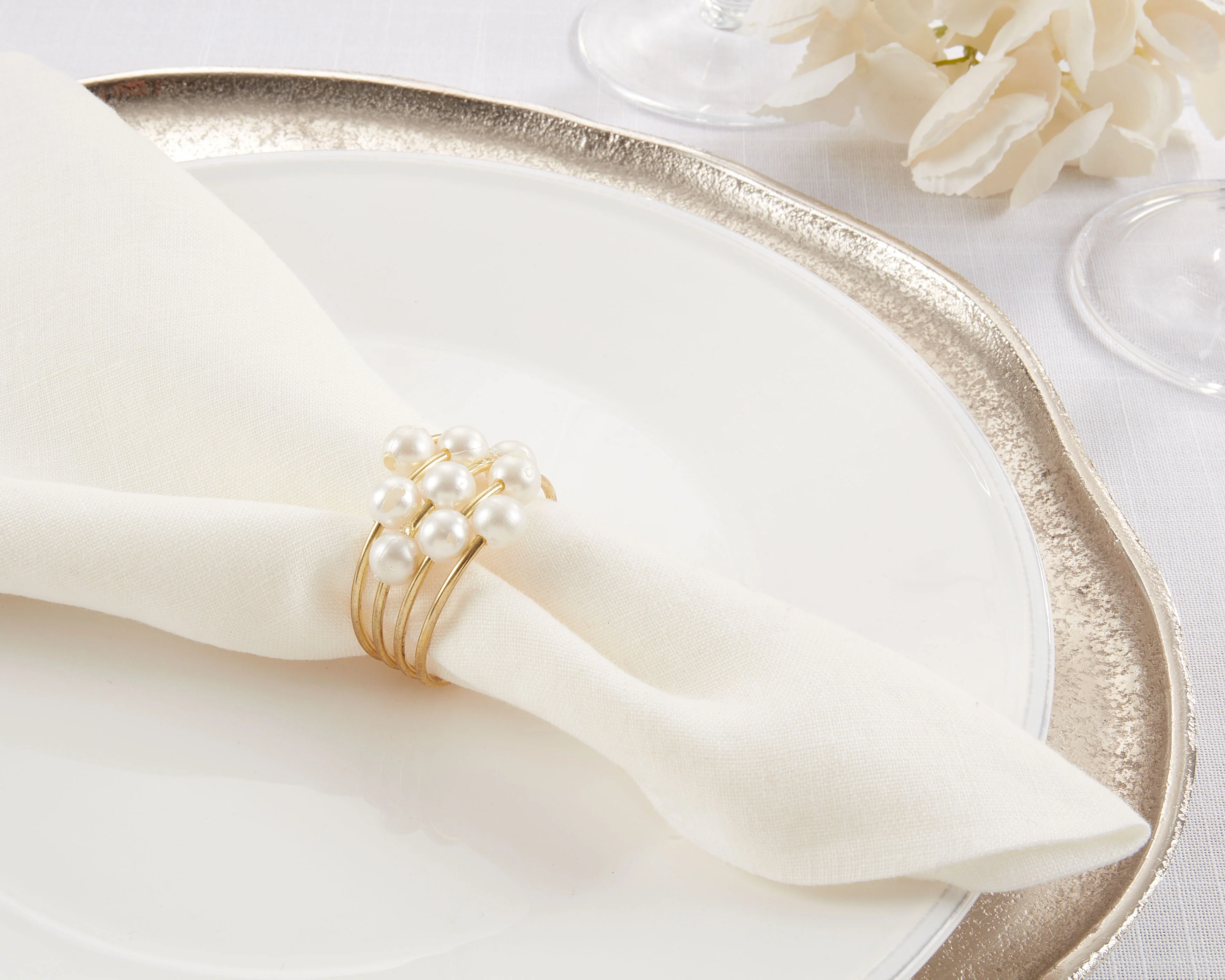 Pearl Napkin Ring, Set of 4 - Image 2