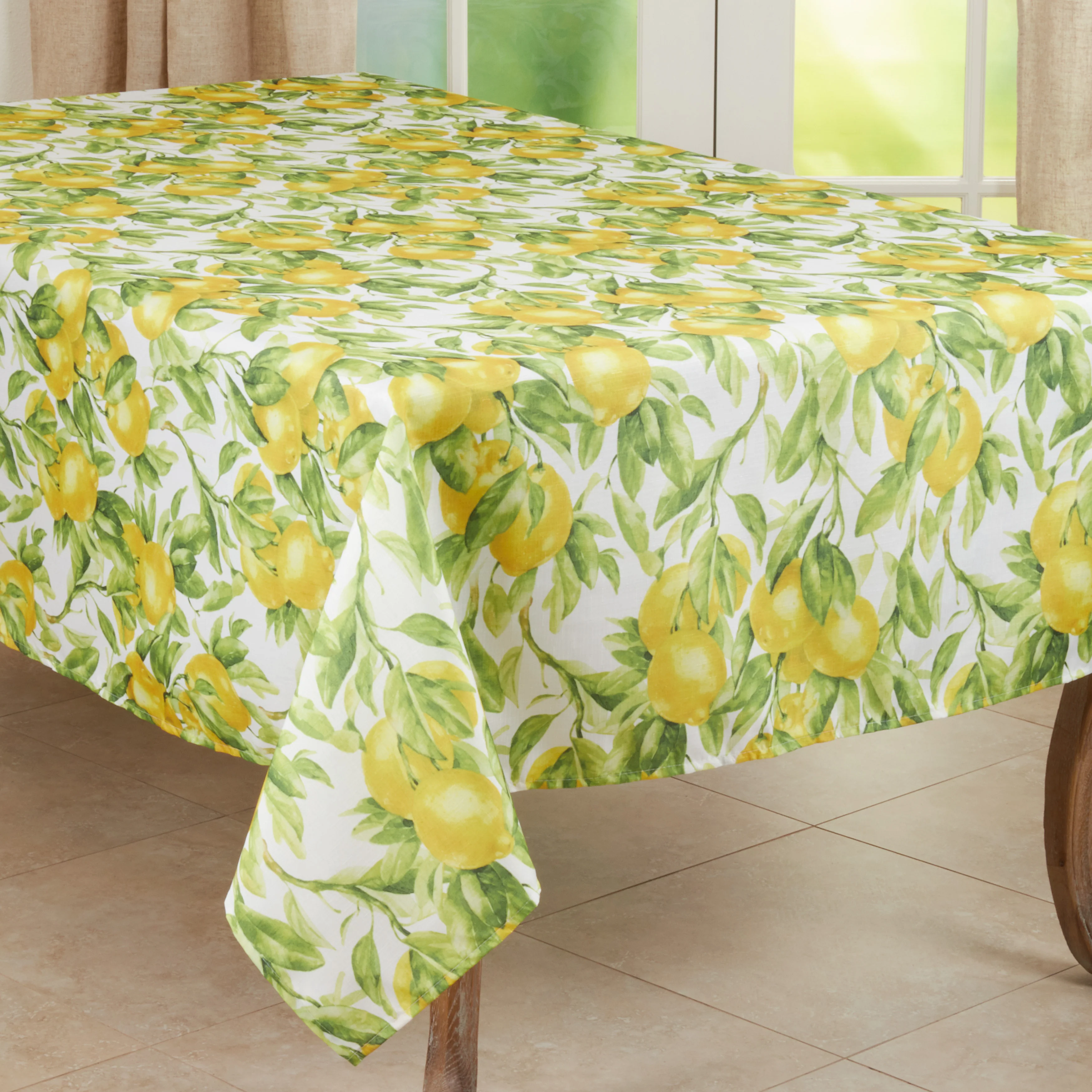 Printed Lemon Tablecloth