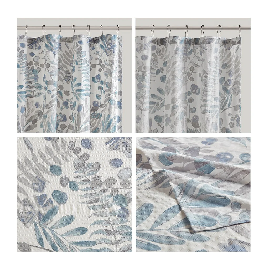 Printed Seersucker Shower Curtain - Image 3