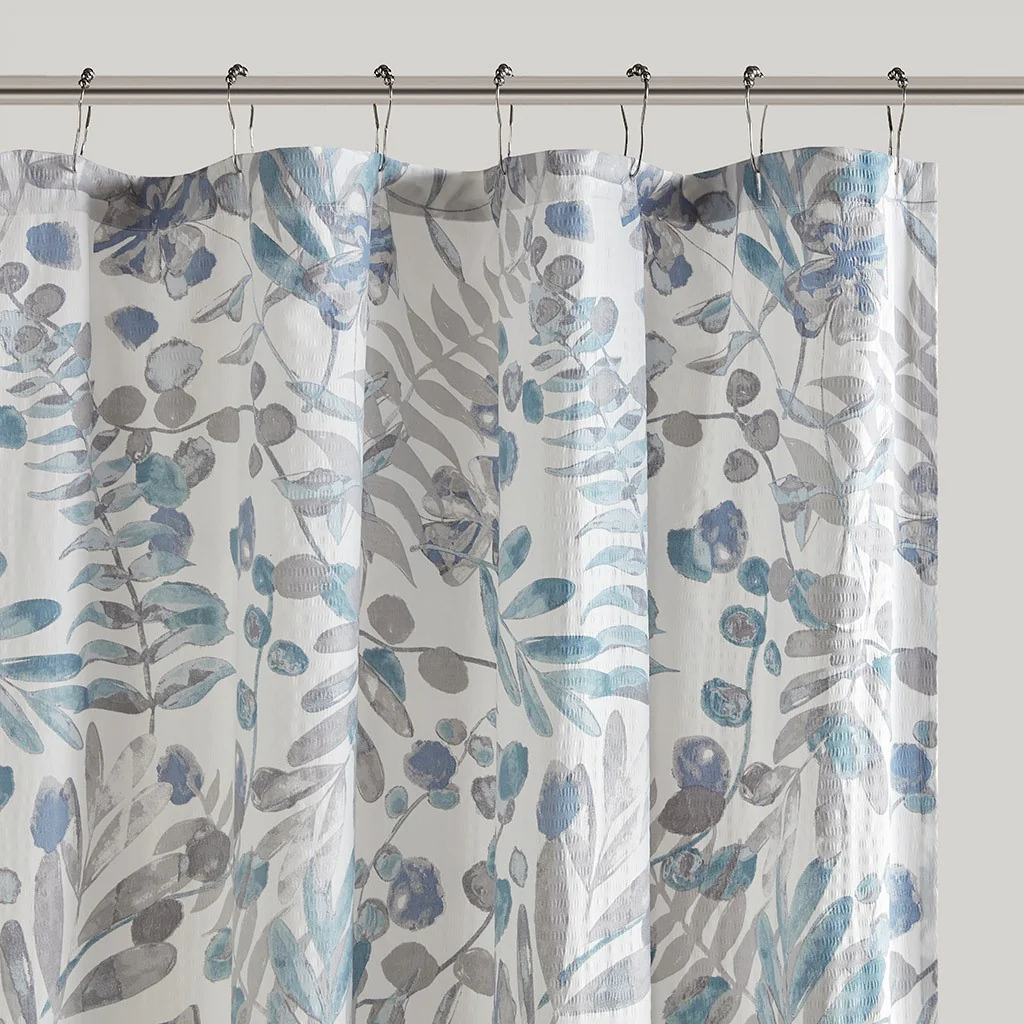 Printed Seersucker Shower Curtain - Image 6