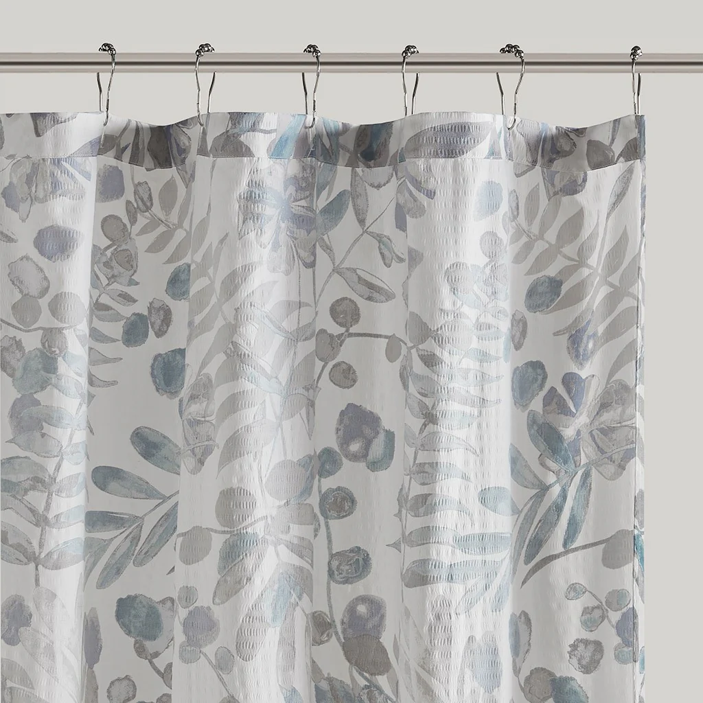 Printed Seersucker Shower Curtain - Image 7