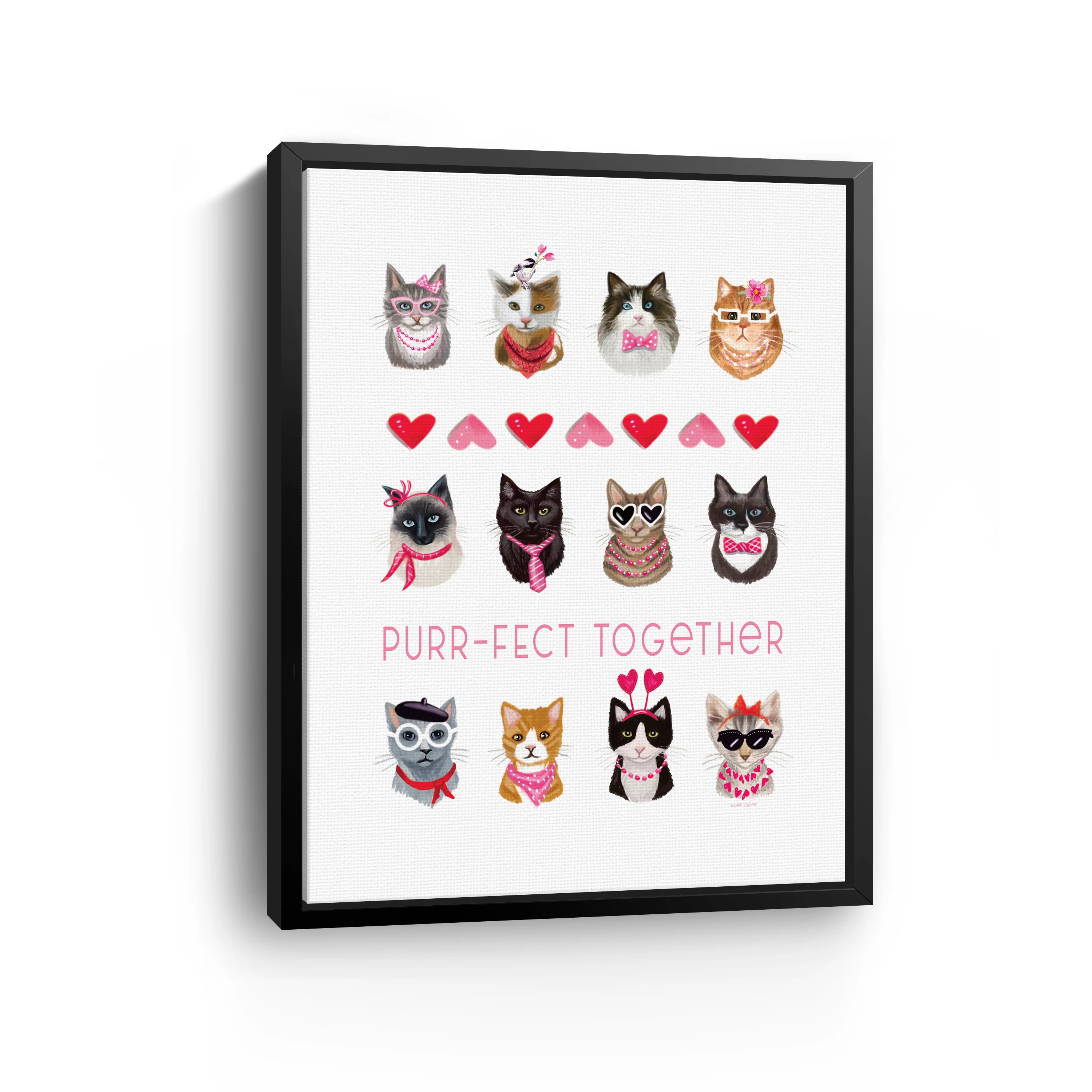 Purr-fect Together Canvas Giclee - Image 3