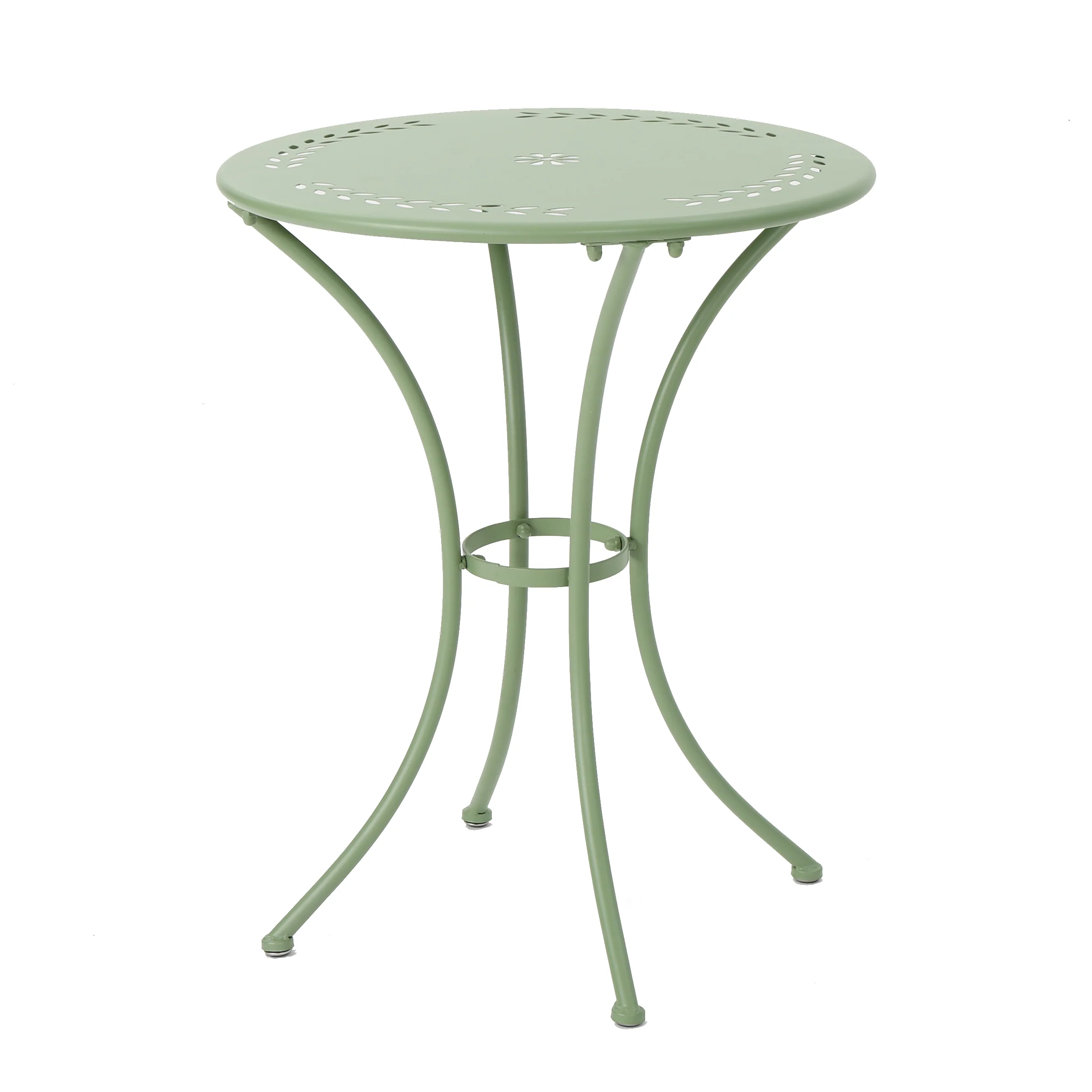 Pursuant 3-Piece Iron Bistro Set with Round Table and 2 Curved Back Chairs - Image 5