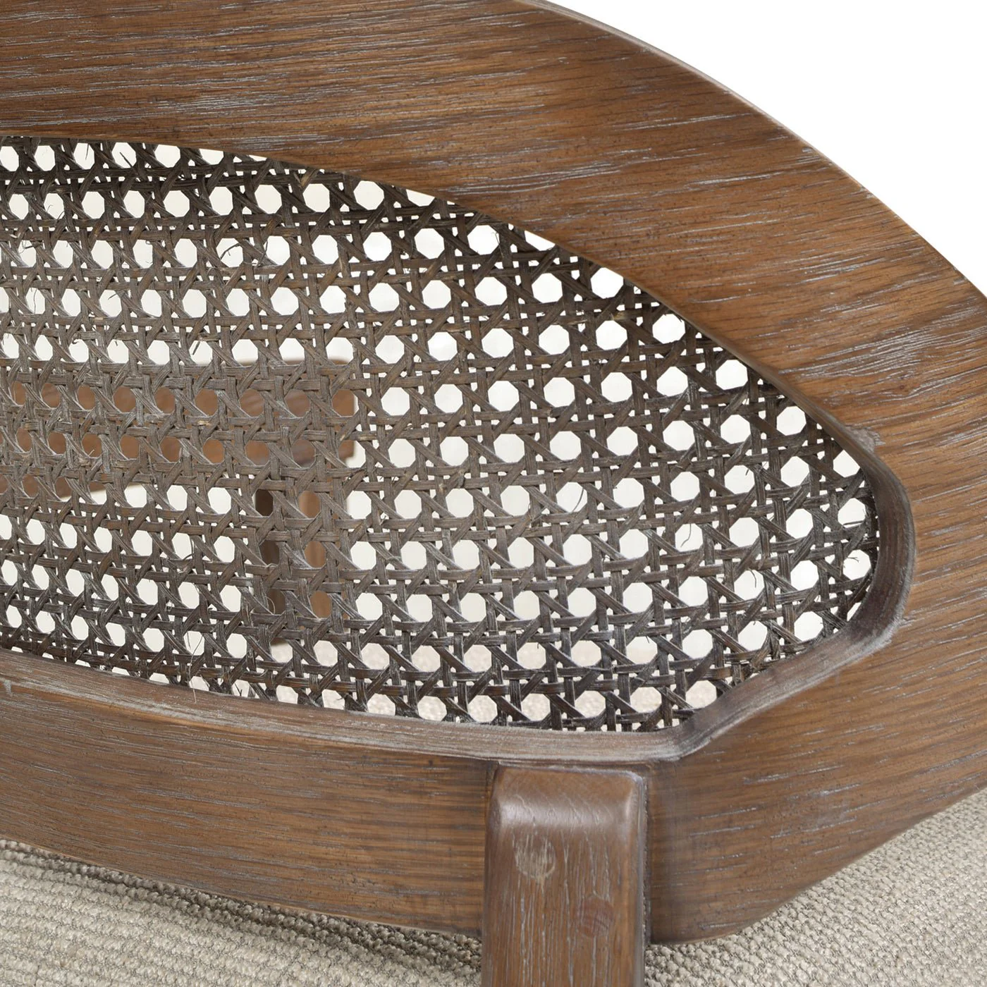 Pyrla 26" Upholstered Counter Stool with Curved Cane Back and Wood Legs - Image 14