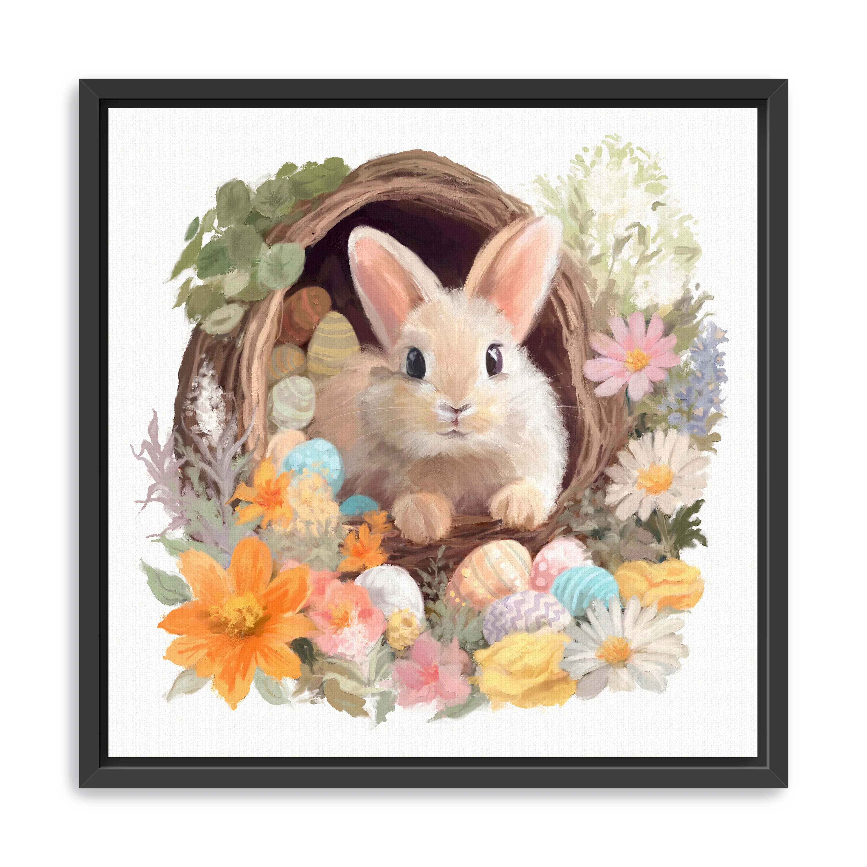Rabbit's Basket Canvas Giclee - Image 4