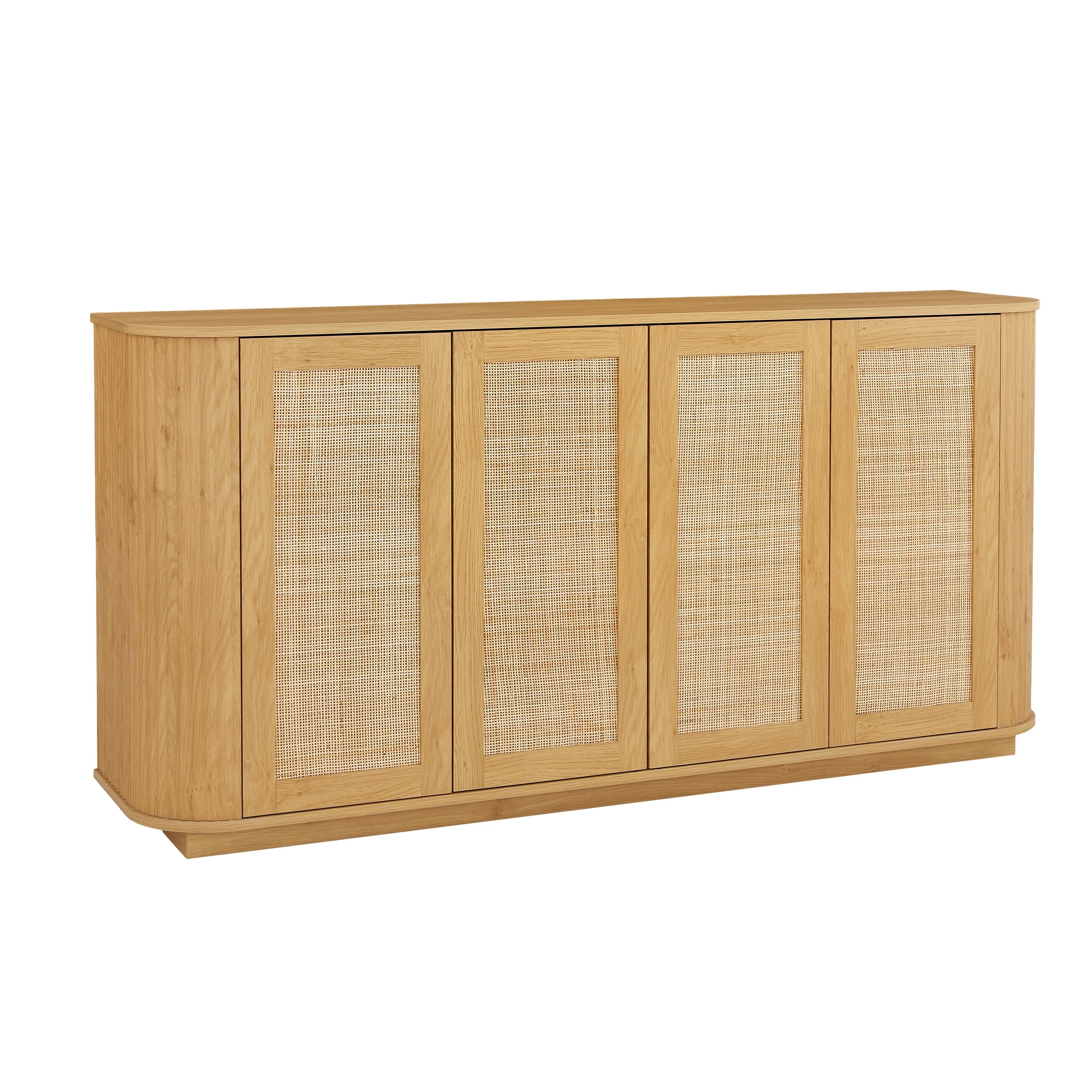 Rattan Cane Door Sideboard Storage Cabinet - Image 11