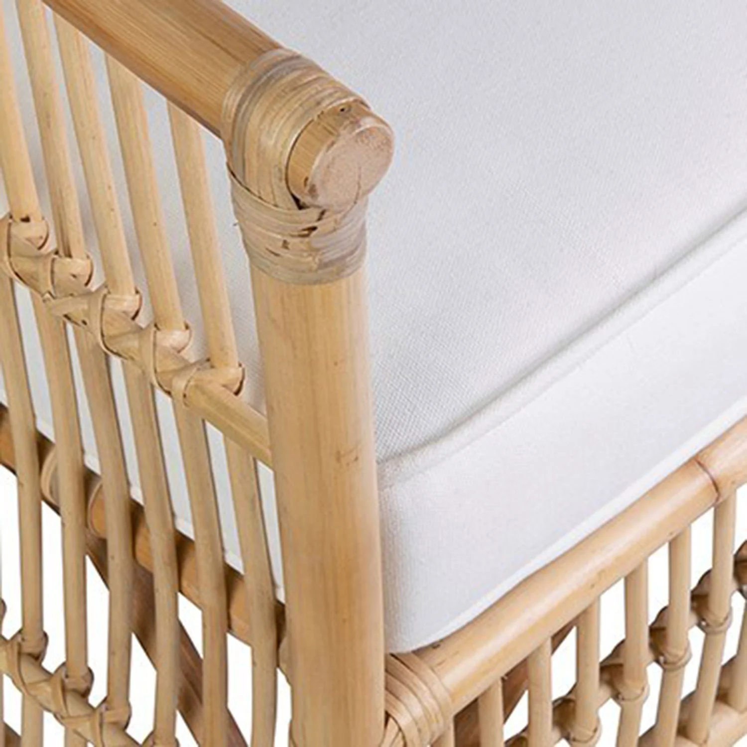 Rattan High Back Natural Dining Arm Chair - Image 5