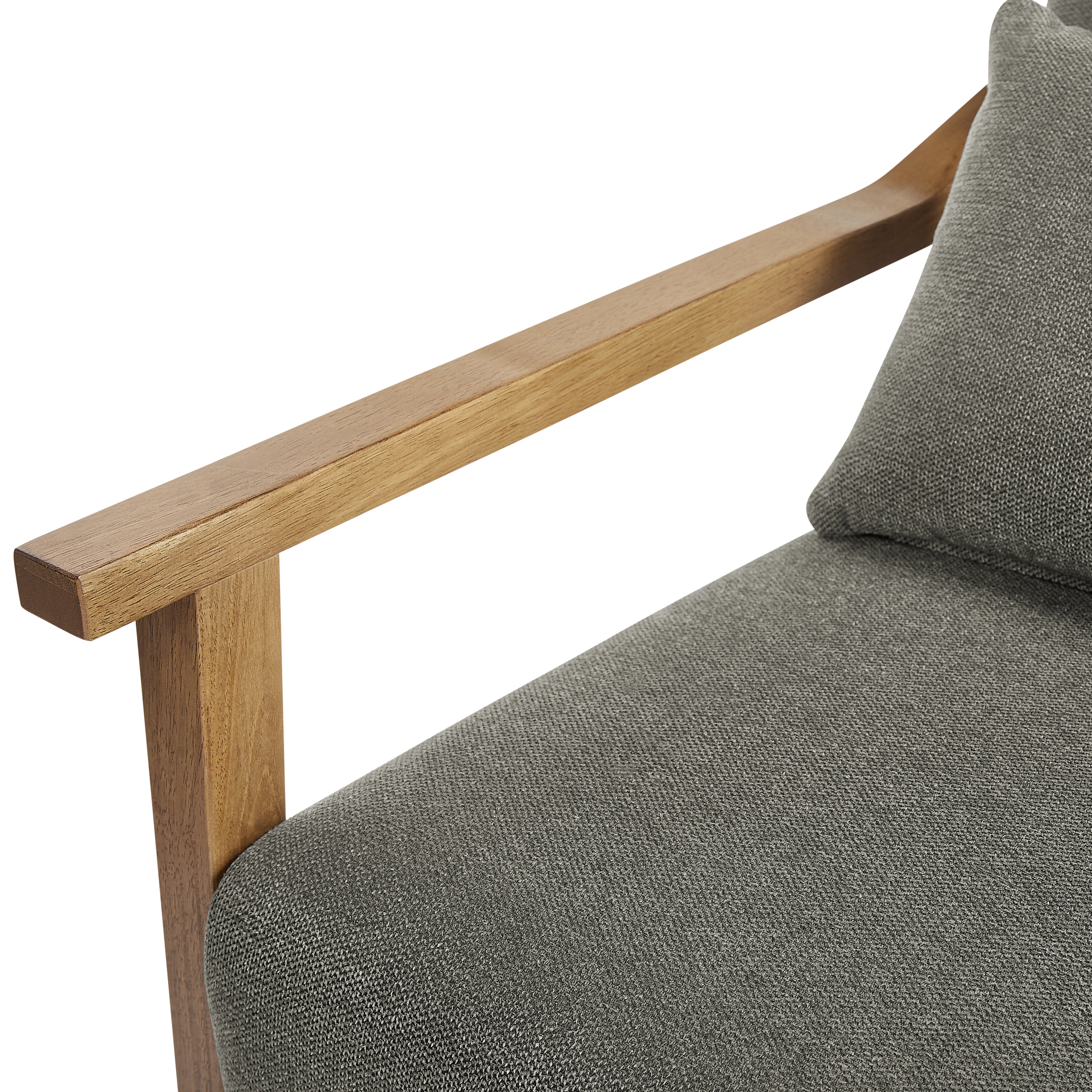 Reagan Wood Arm Accent Chair with Lumbar Pillow - Image 9