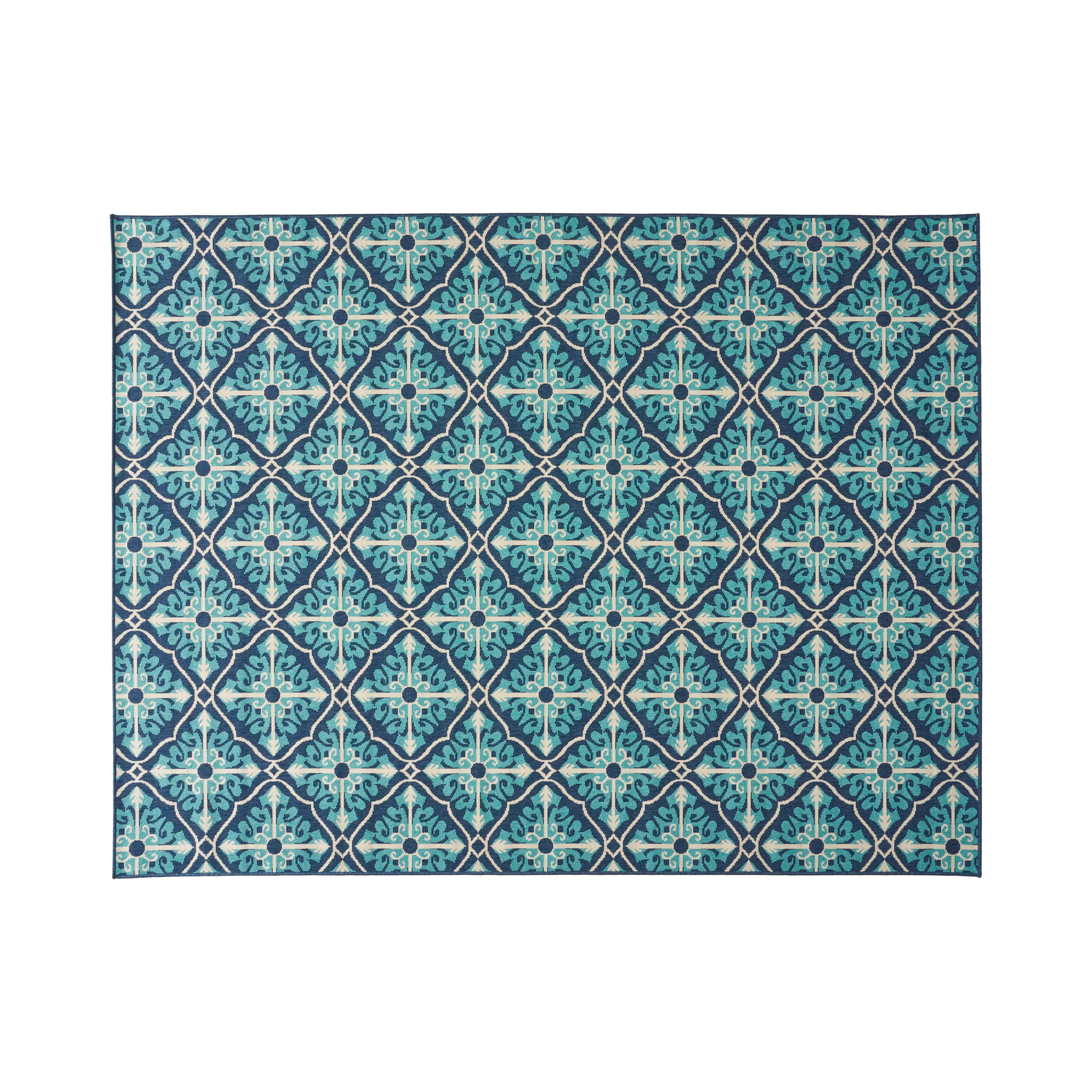 Realized Outdoor Rug with Rectangle Shape and Trellis Pattern - Image 8