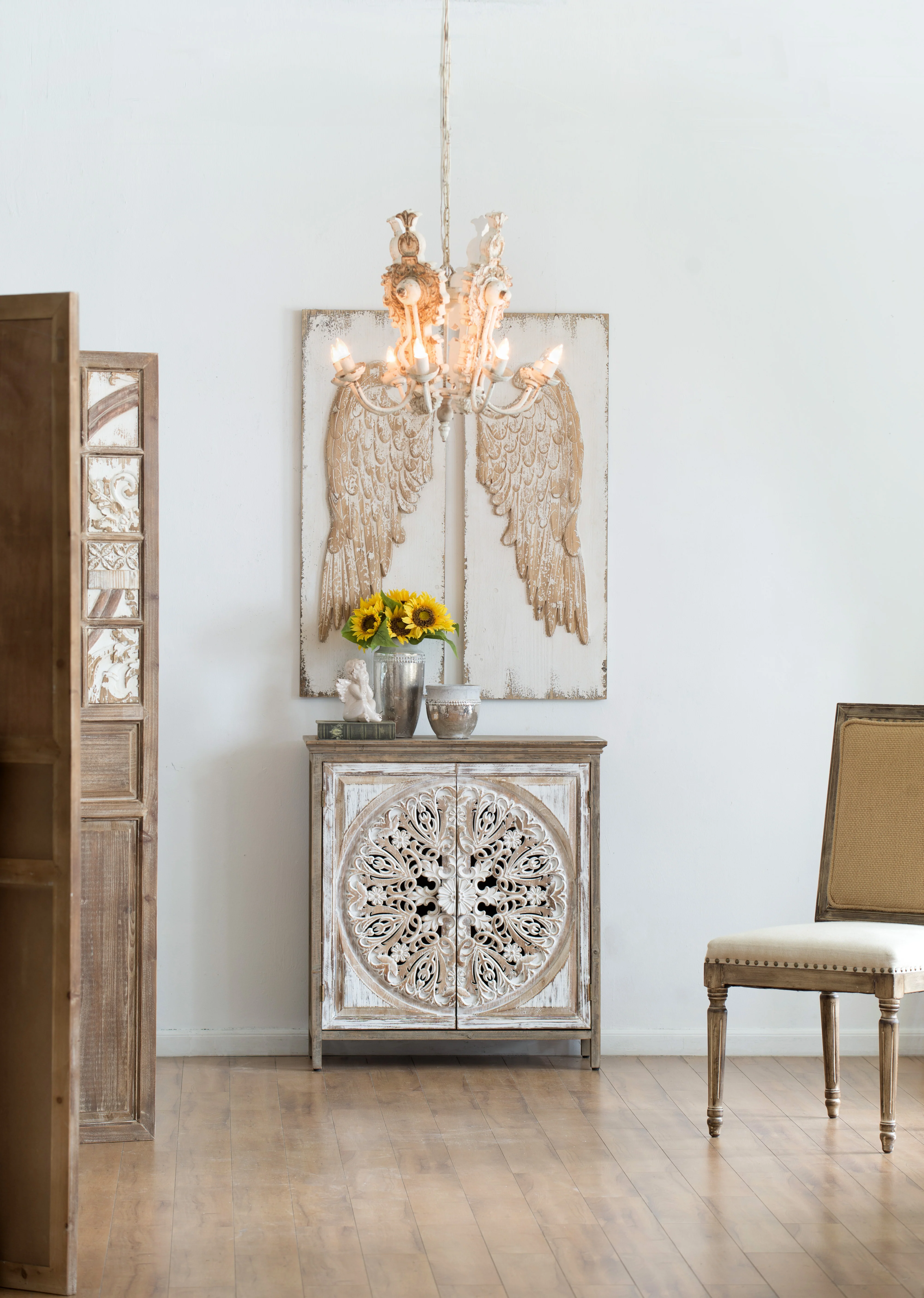 Rectangle Wall Decor with Feather Wing Panels, Set of 2 - Image 7