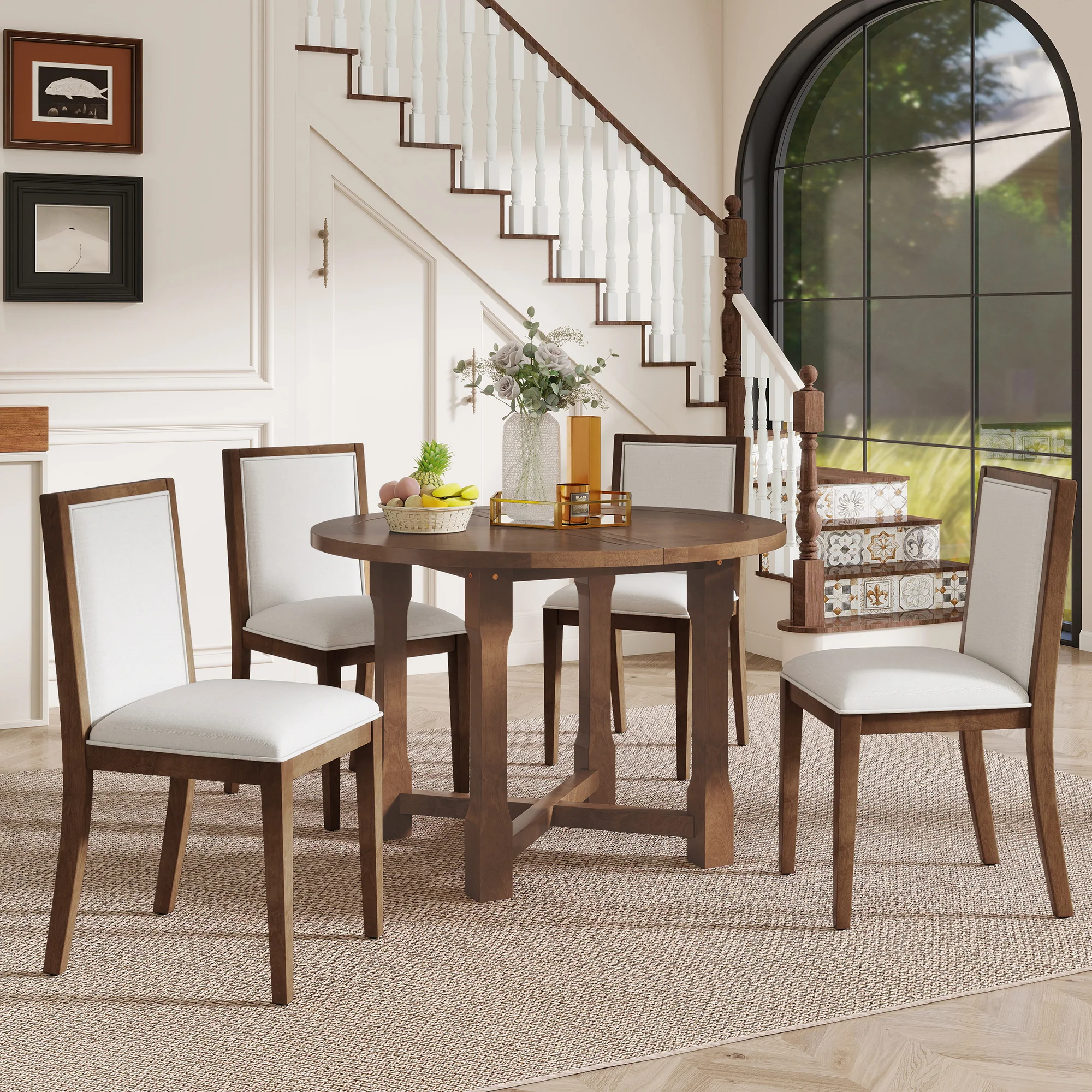 Redhaven 5-Piece Extendable Dining Table Set for 4 with Removable Leaf - Image 26