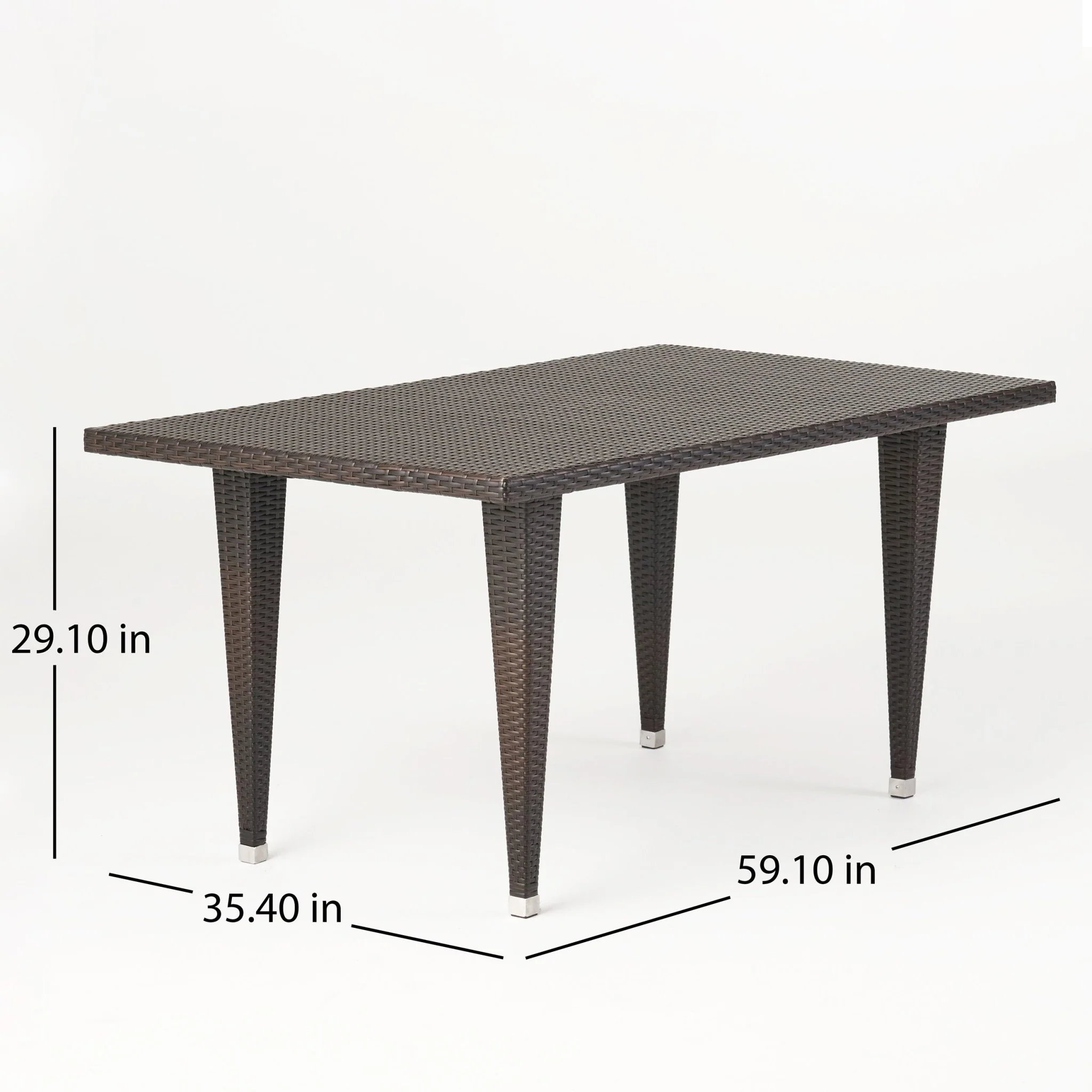Reflect 35x59 Inch Outdoor Dining Table with Rattan Cover - Image 9