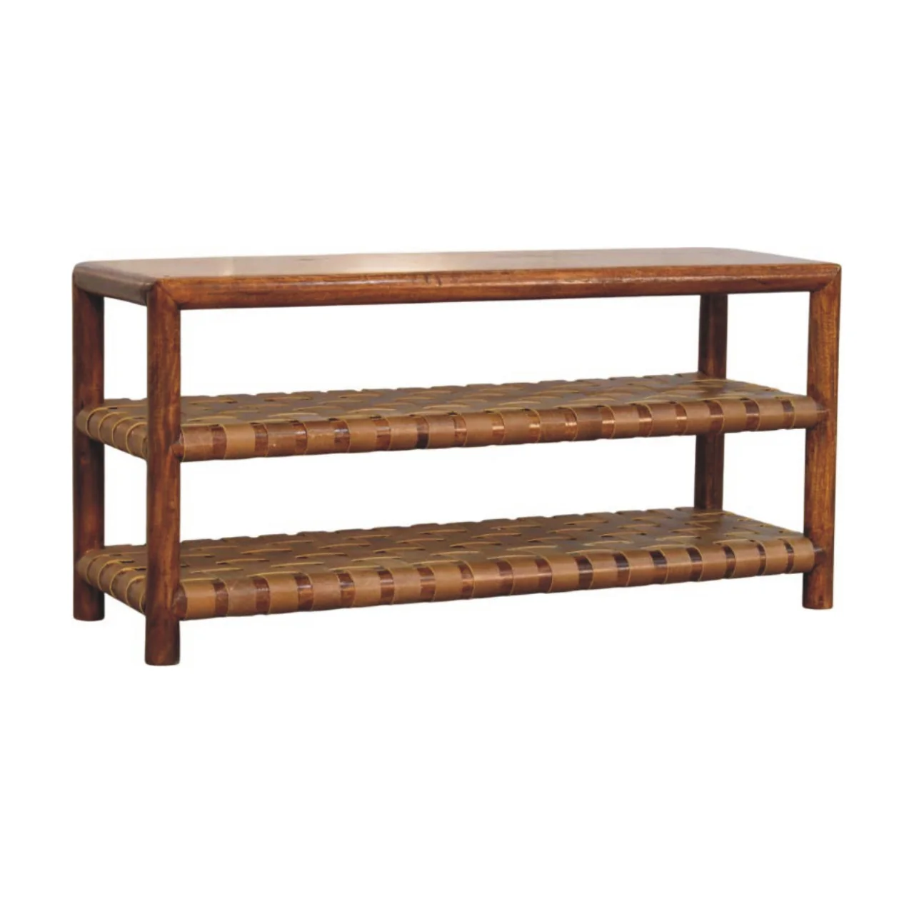 Regency Woven Chestnut 2 slot Shoe Rack - Image 2