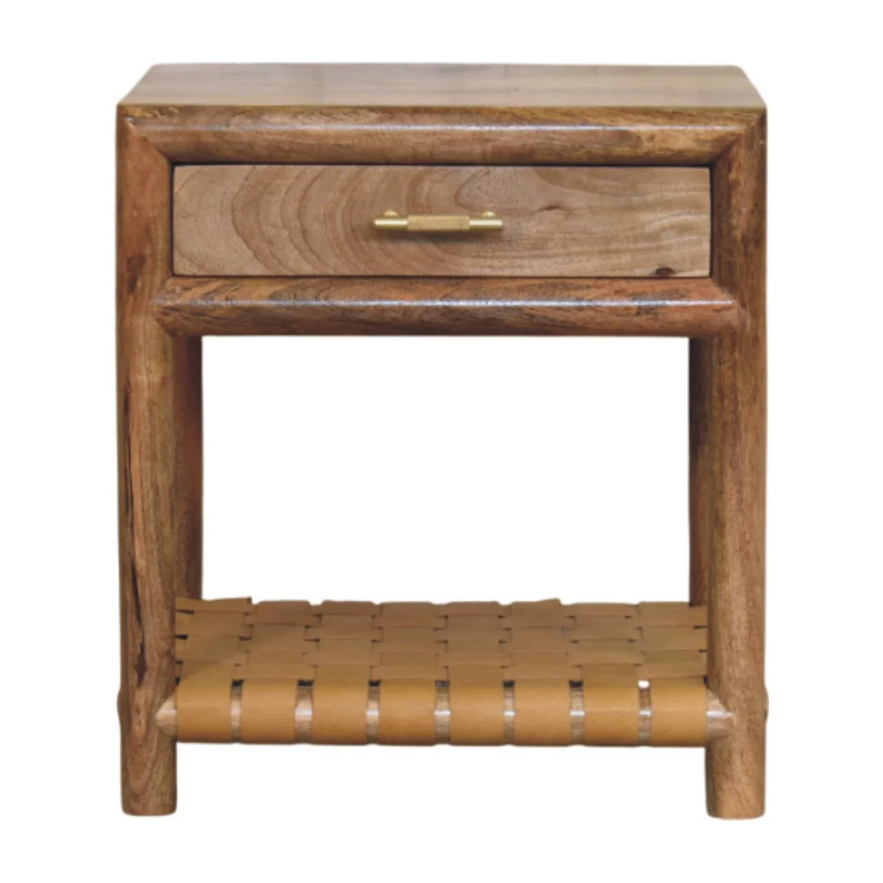 Regency Woven Oak-ish Nightstand with Drawer - Image 2