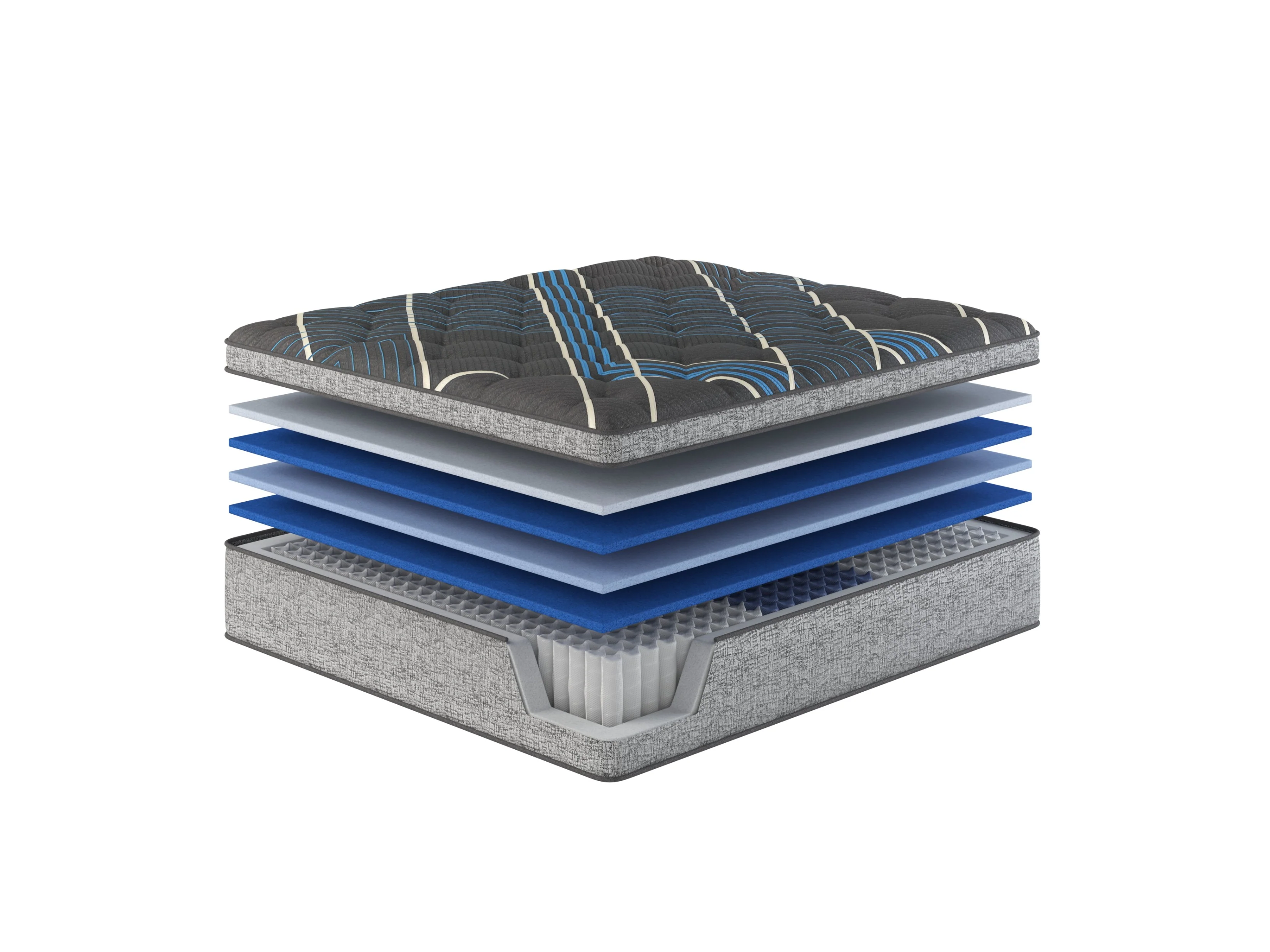 Restonic Comfort Care 15" Euro Top Hybrid Mattress, Individual Pocketed Coil Mattress, Plush Comfort - Image 2