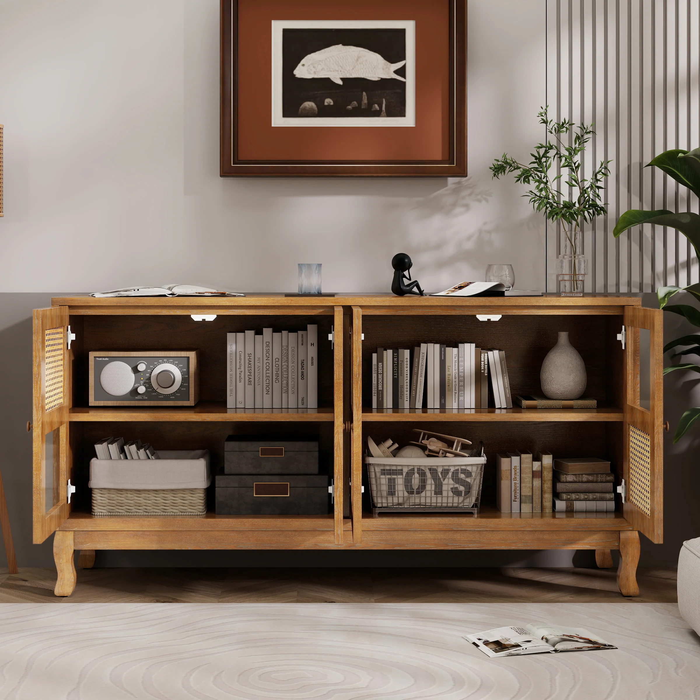 Retro 4-Door Sideboard - Image 4