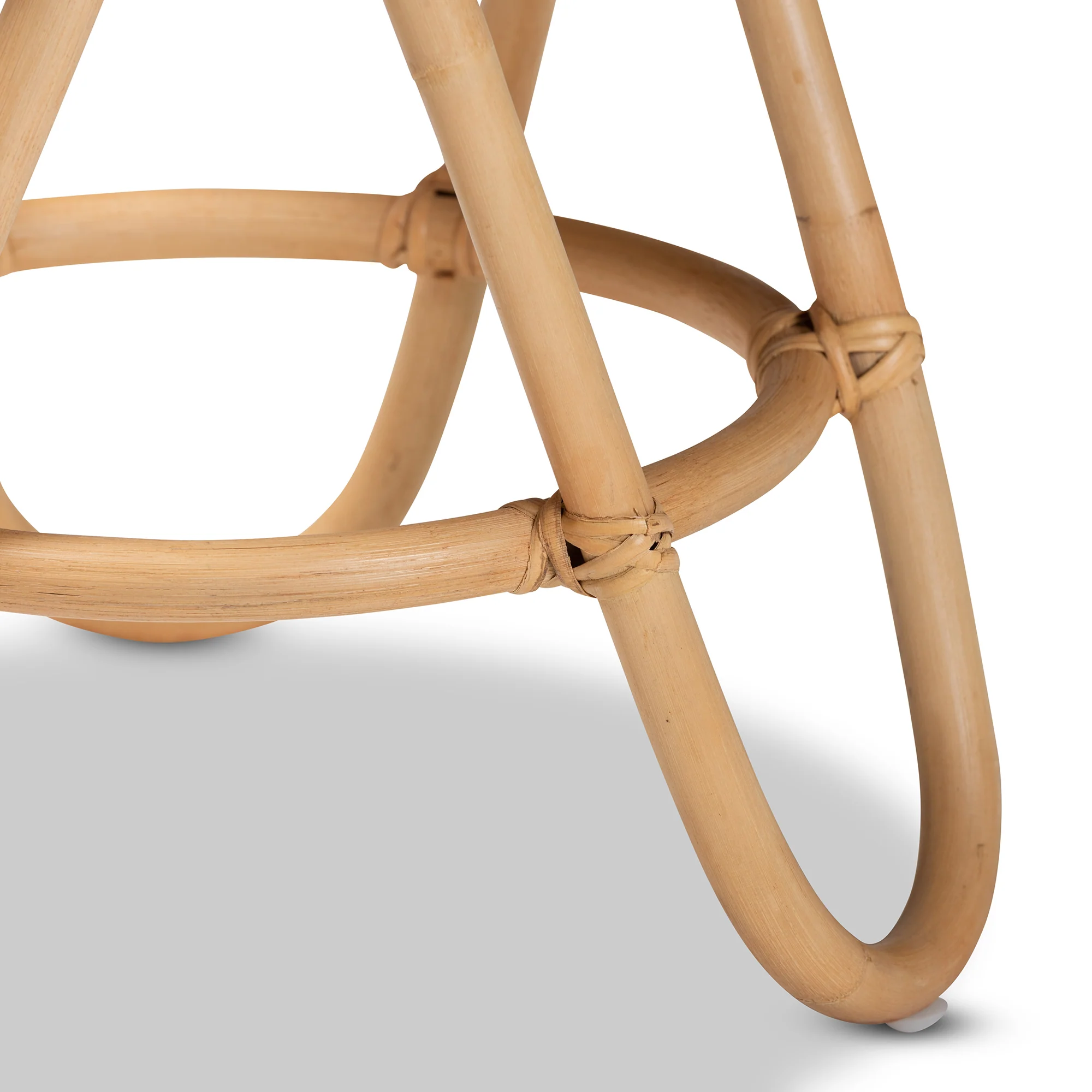 Ridge Sculpted Rattan Stool - Image 4