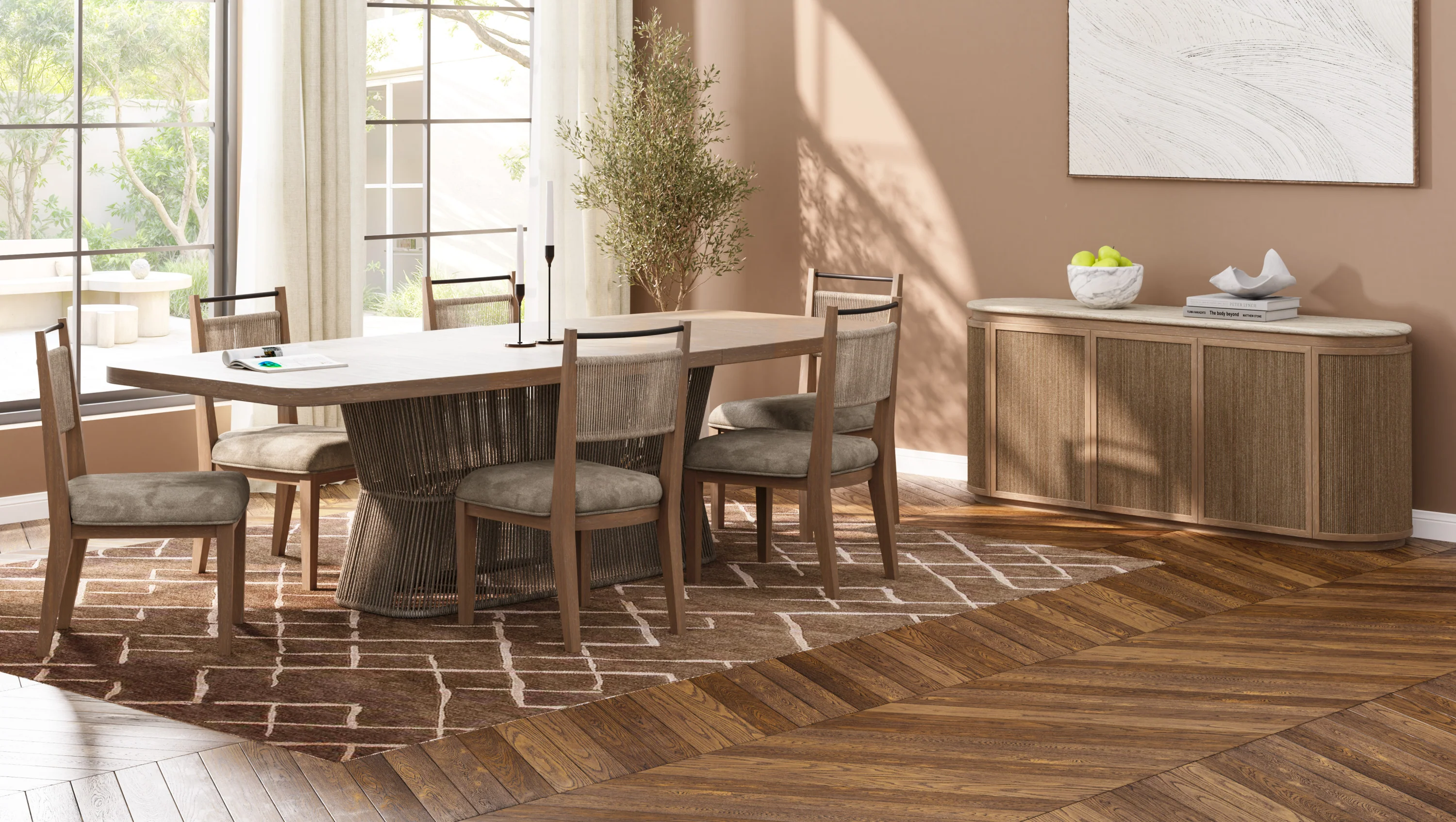 Rope Base Dining Table - Image 4