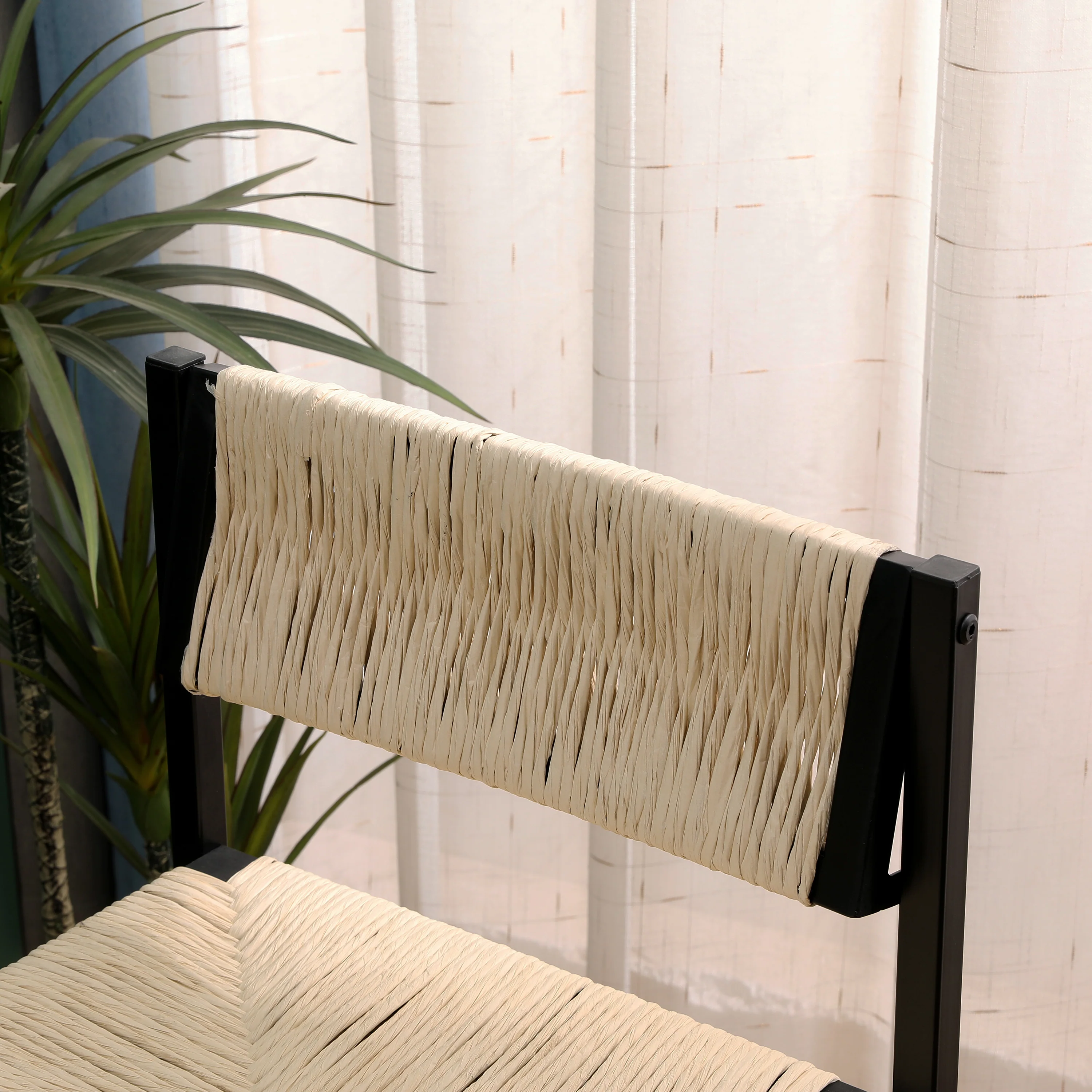 Rope Woven Counter Stools, Set of 2 - Image 12