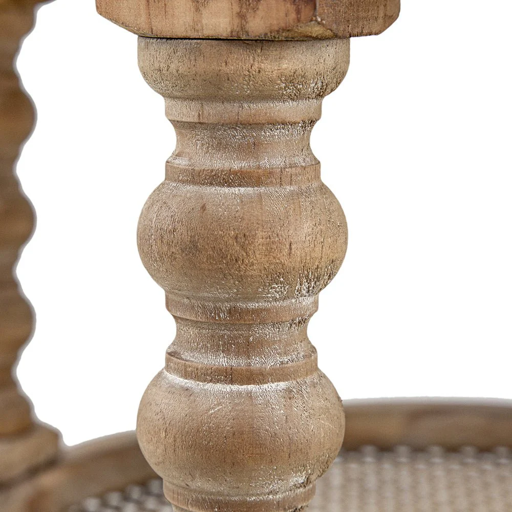 Round 3-Tiered Side Table with Turned Legs - Image 6
