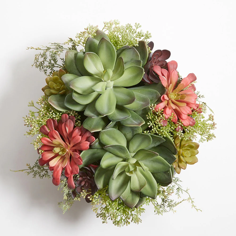 Faux Succulent Round Plant Potted Arrangement - Image 5