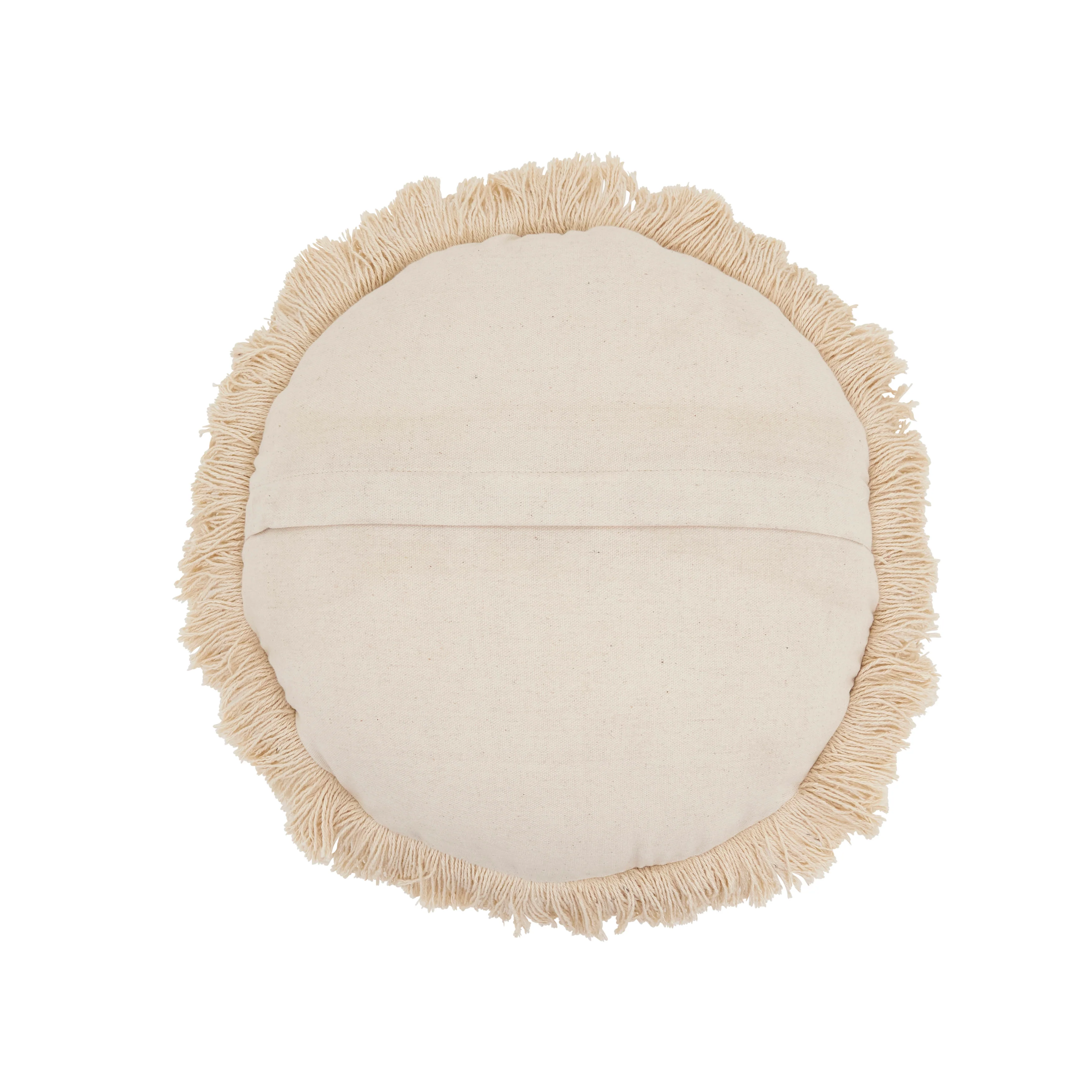 Round Fringe Poly Filled Throw Pillow - Image 3