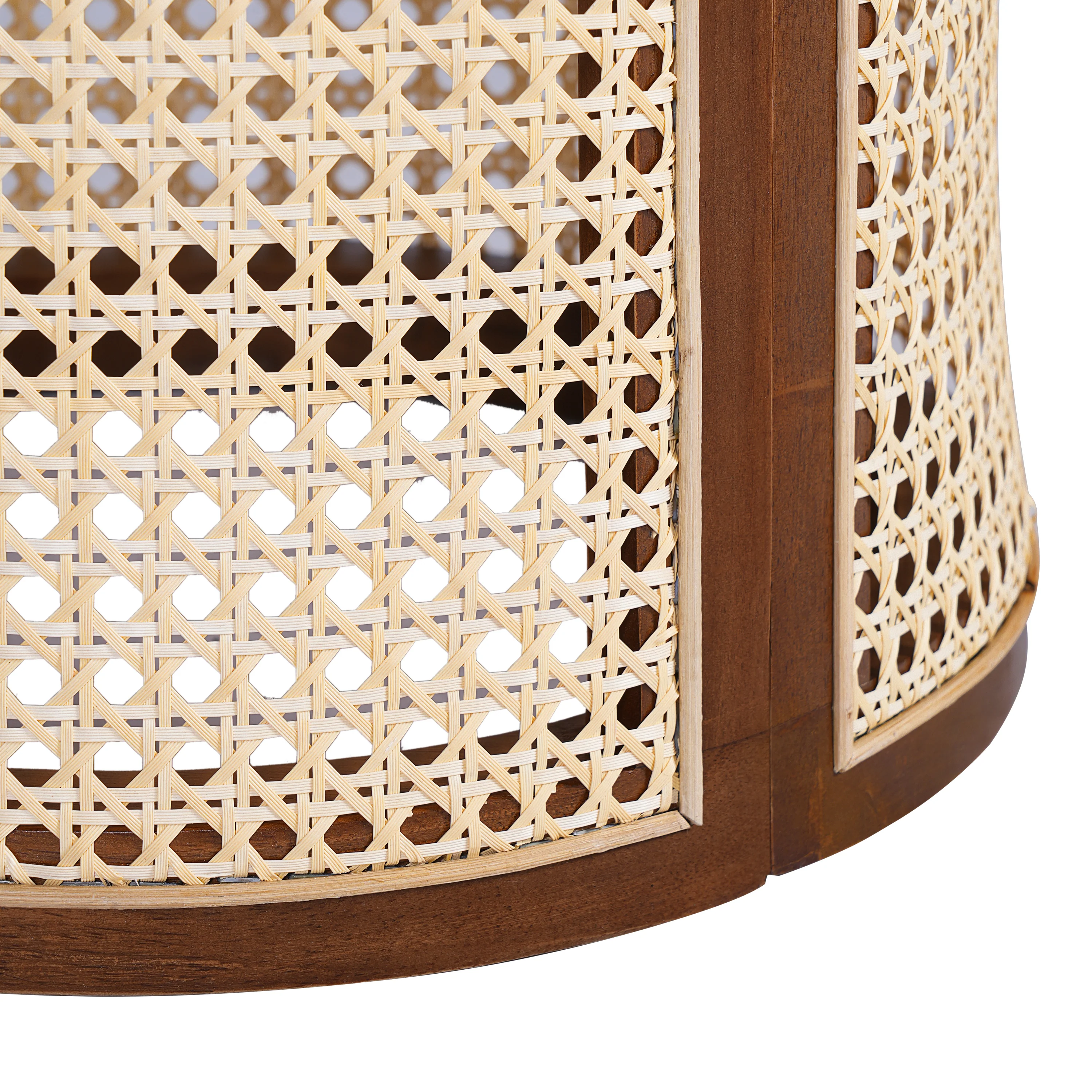 Round Rattan Pillar Storage Accent Table - Image 18