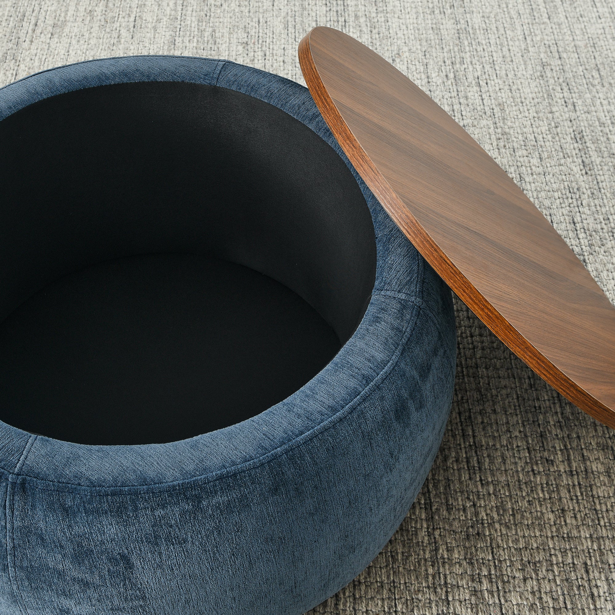 Round Storage Ottoman - Image 5