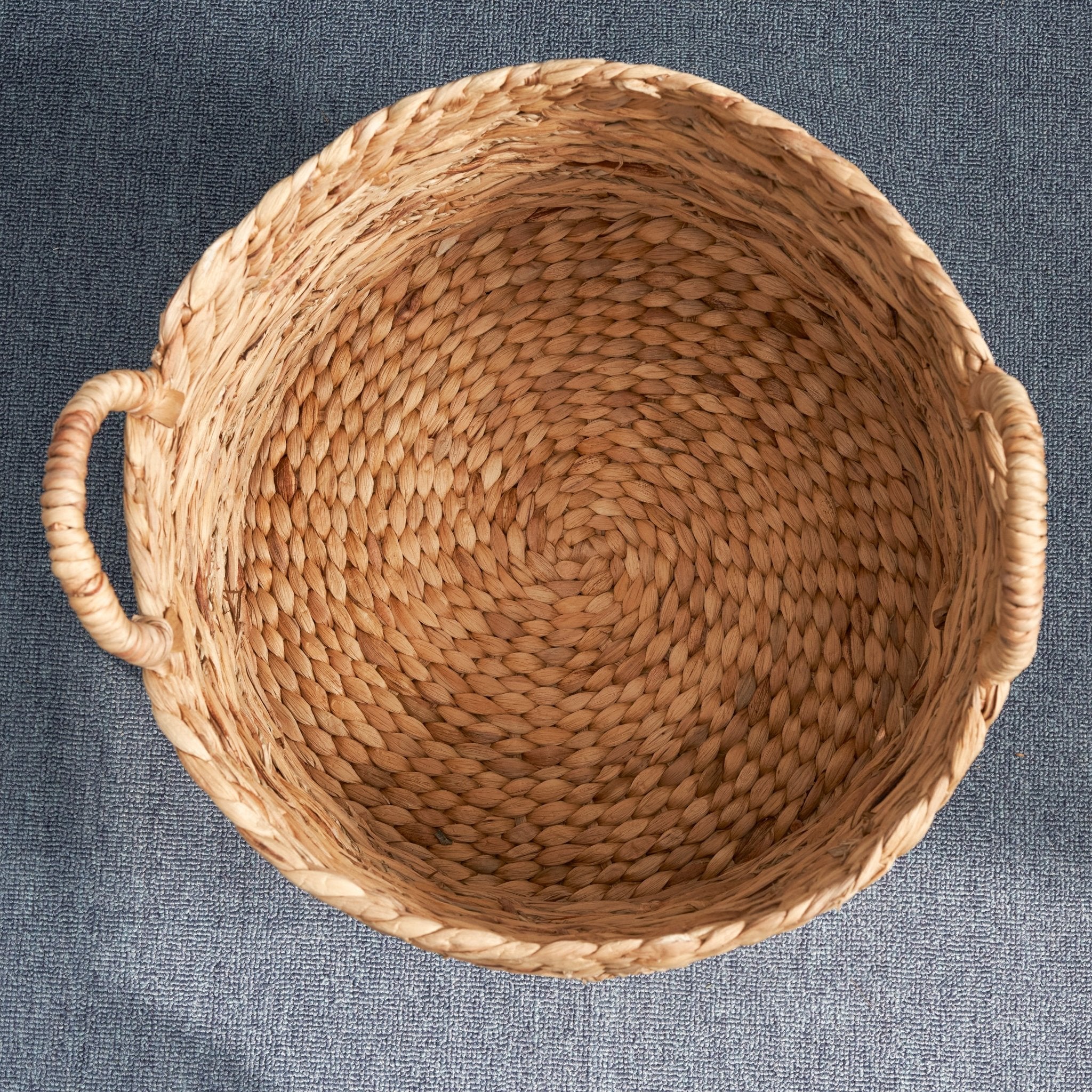 Round Woven Storage Basket with Handles - Image 6