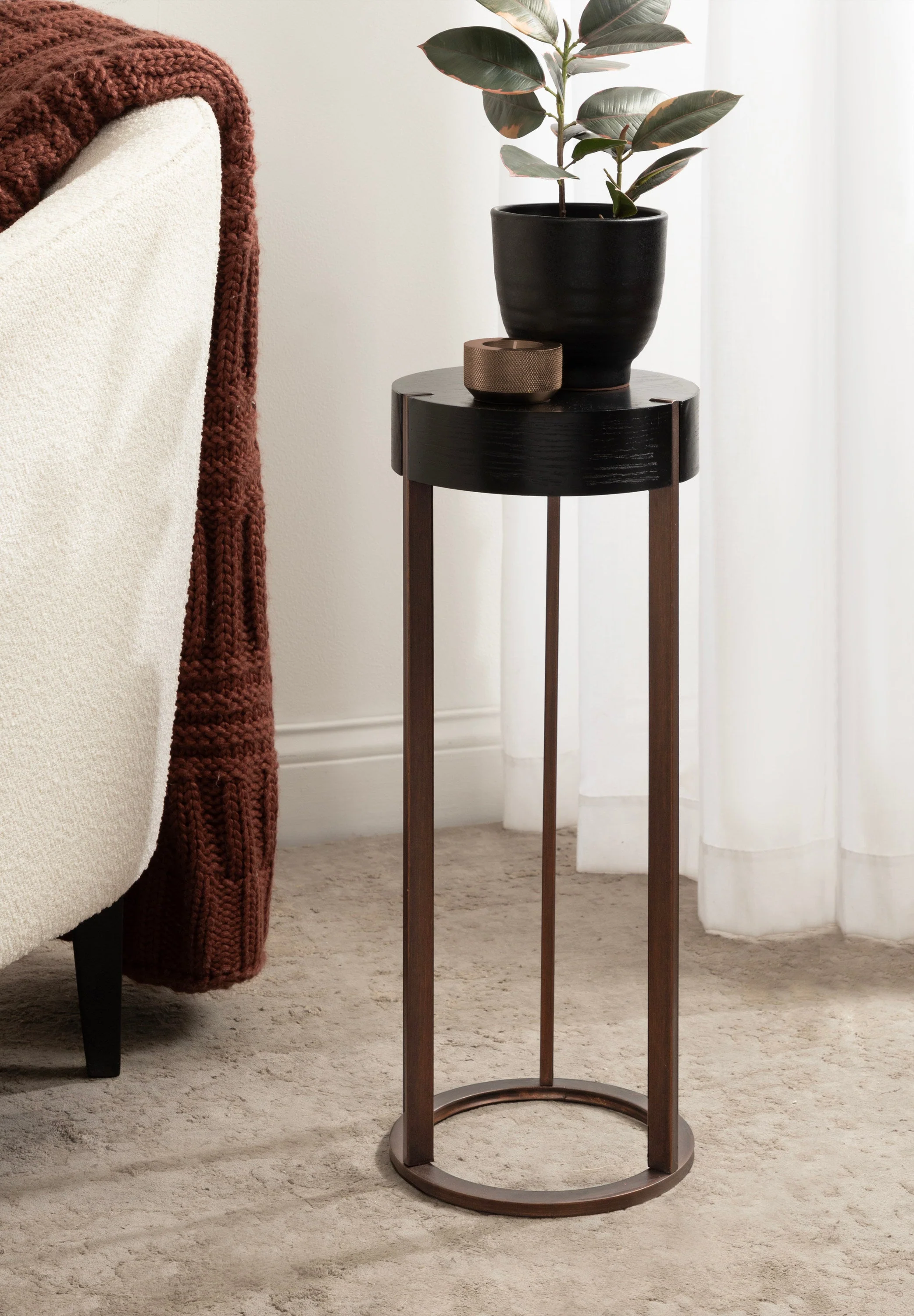 Rovin Drink Table Wood and Metal - Image 7
