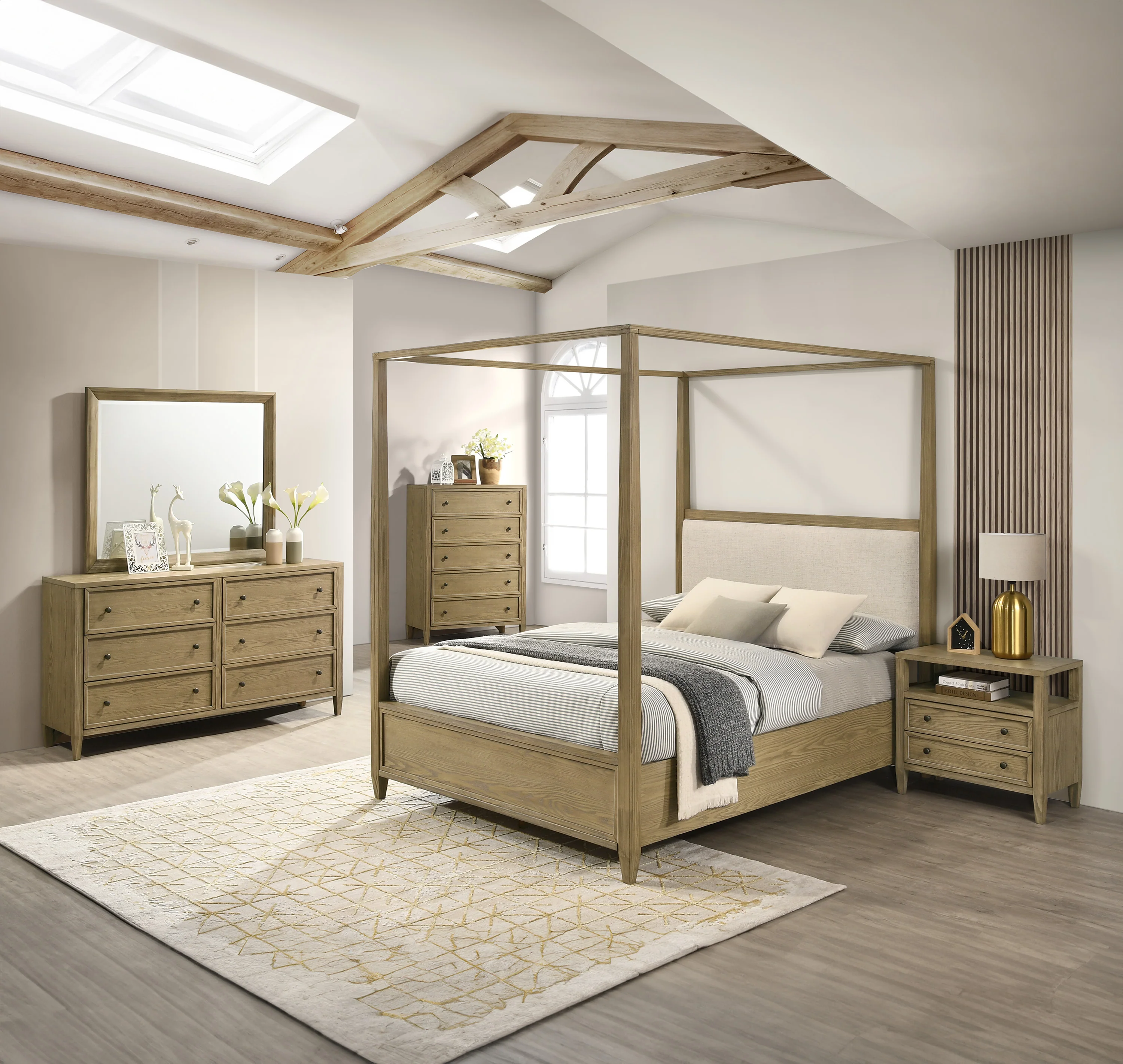 Rustic Charm Canopy Bed - Image 5